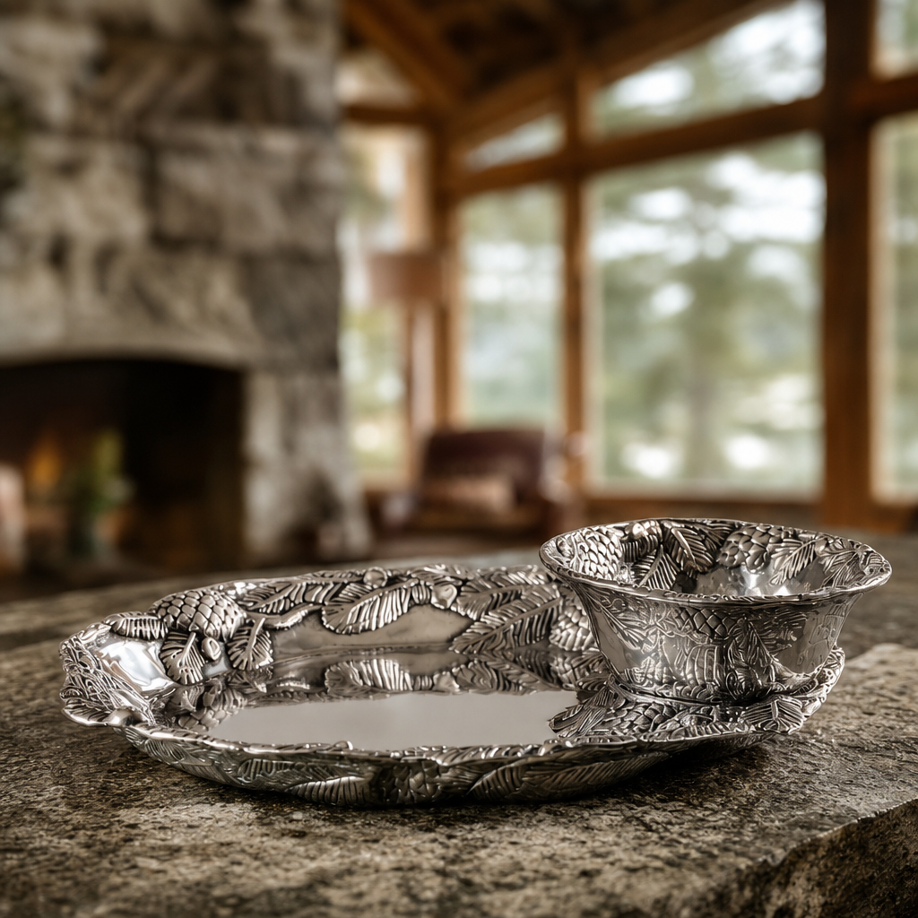 Pine Cone Forest Chip and Dip Tray