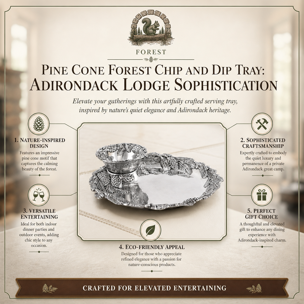 Pine Cone Forest Chip and Dip Tray
