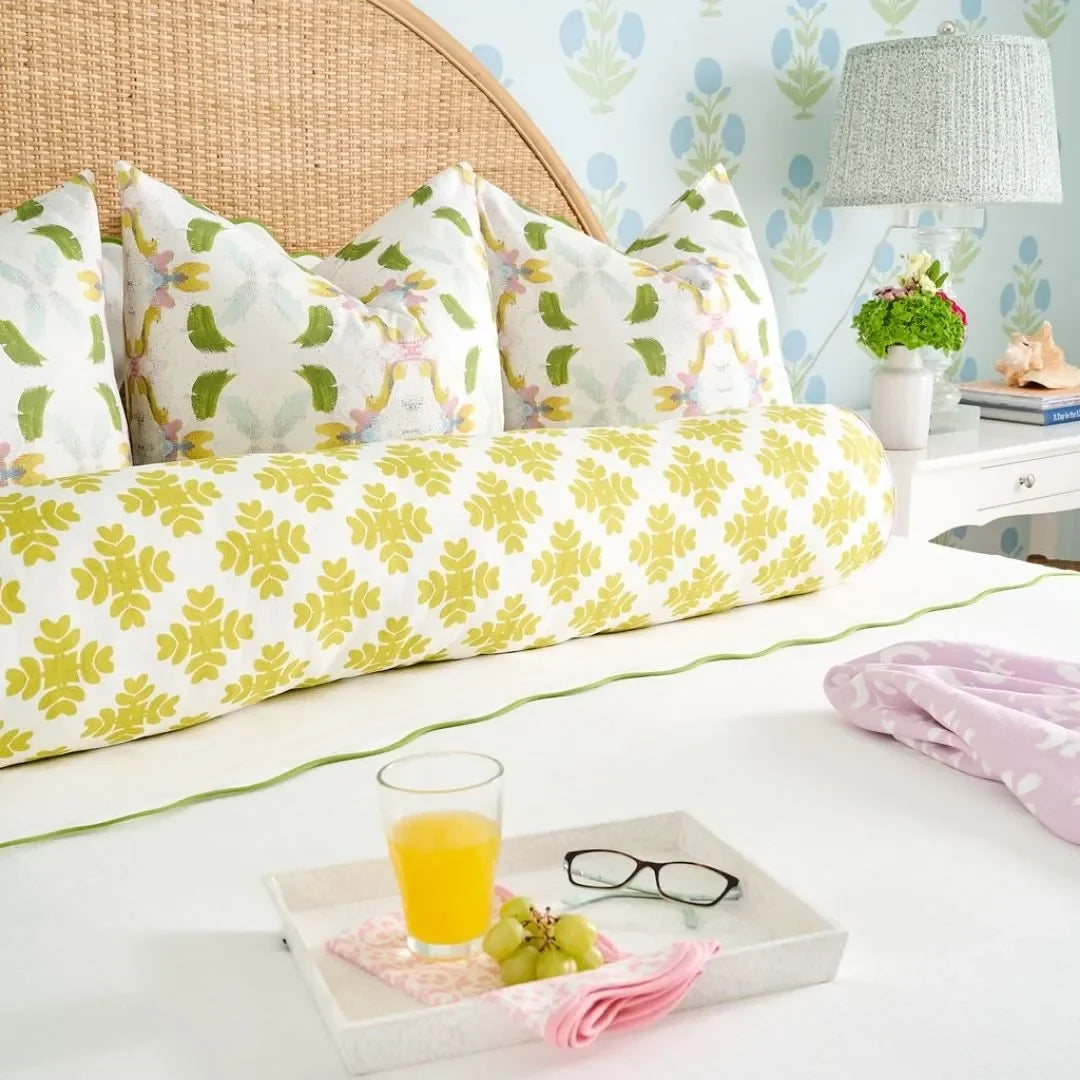 Scalloped Duvet Cover, Green / White - The Mayfair Hall