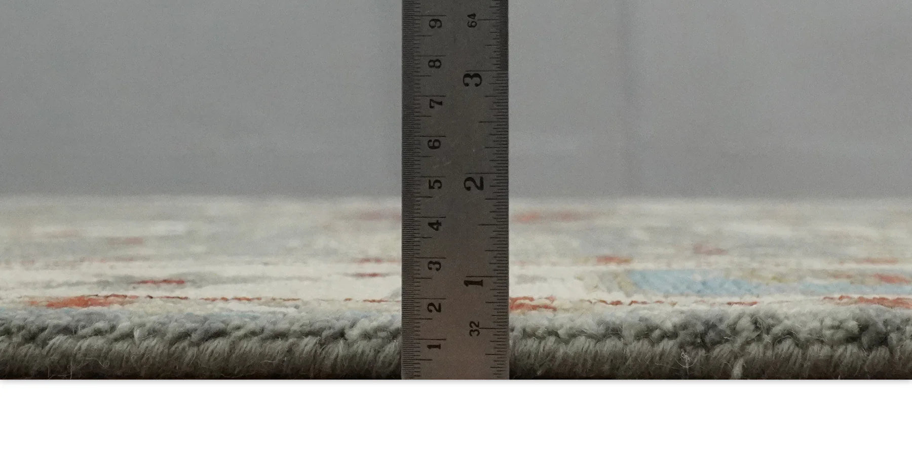 Hand Knotted Living Room Rug Charcoal, Red and Beige Traditional Vintage Style Custom Made Wool Area Rug