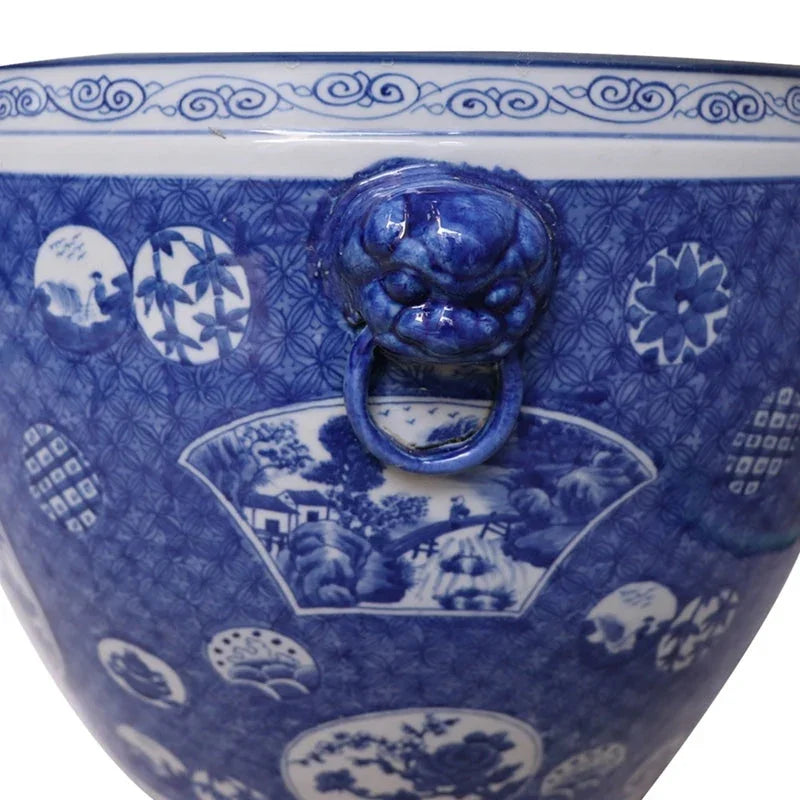 Navy Bird and Floral Fishbowl - The Mayfair Hall