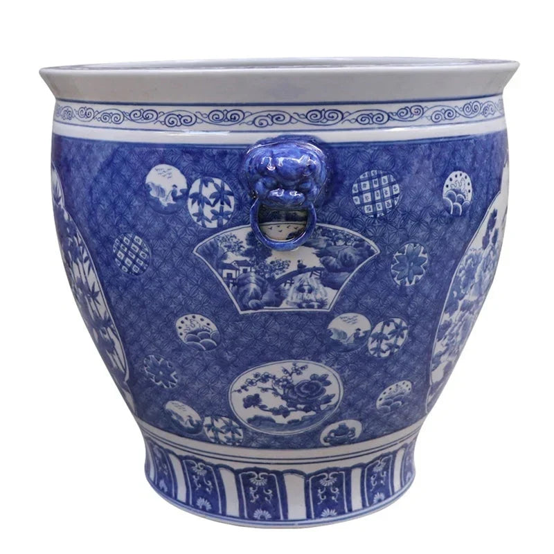 Navy Bird and Floral Fishbowl - The Mayfair Hall