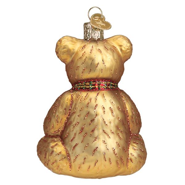 Teddy Bear Blown Glass Christmas Ornament by Old World Christmas