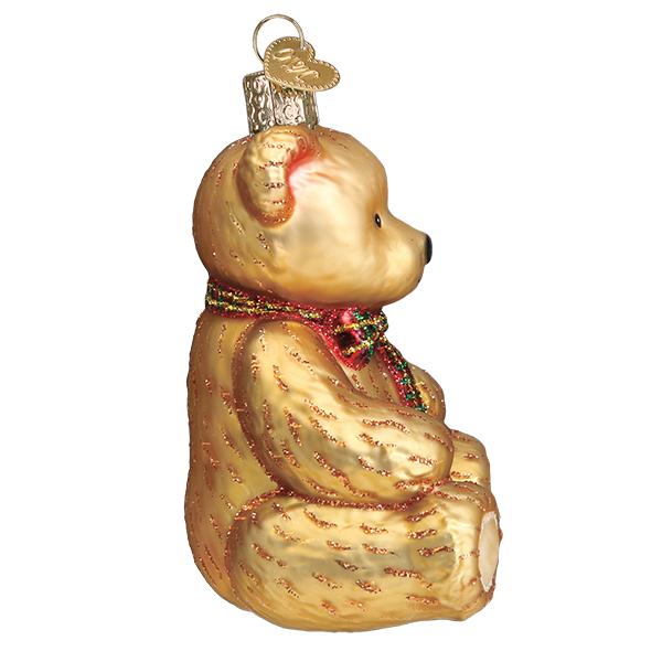 Teddy Bear Blown Glass Christmas Ornament by Old World Christmas