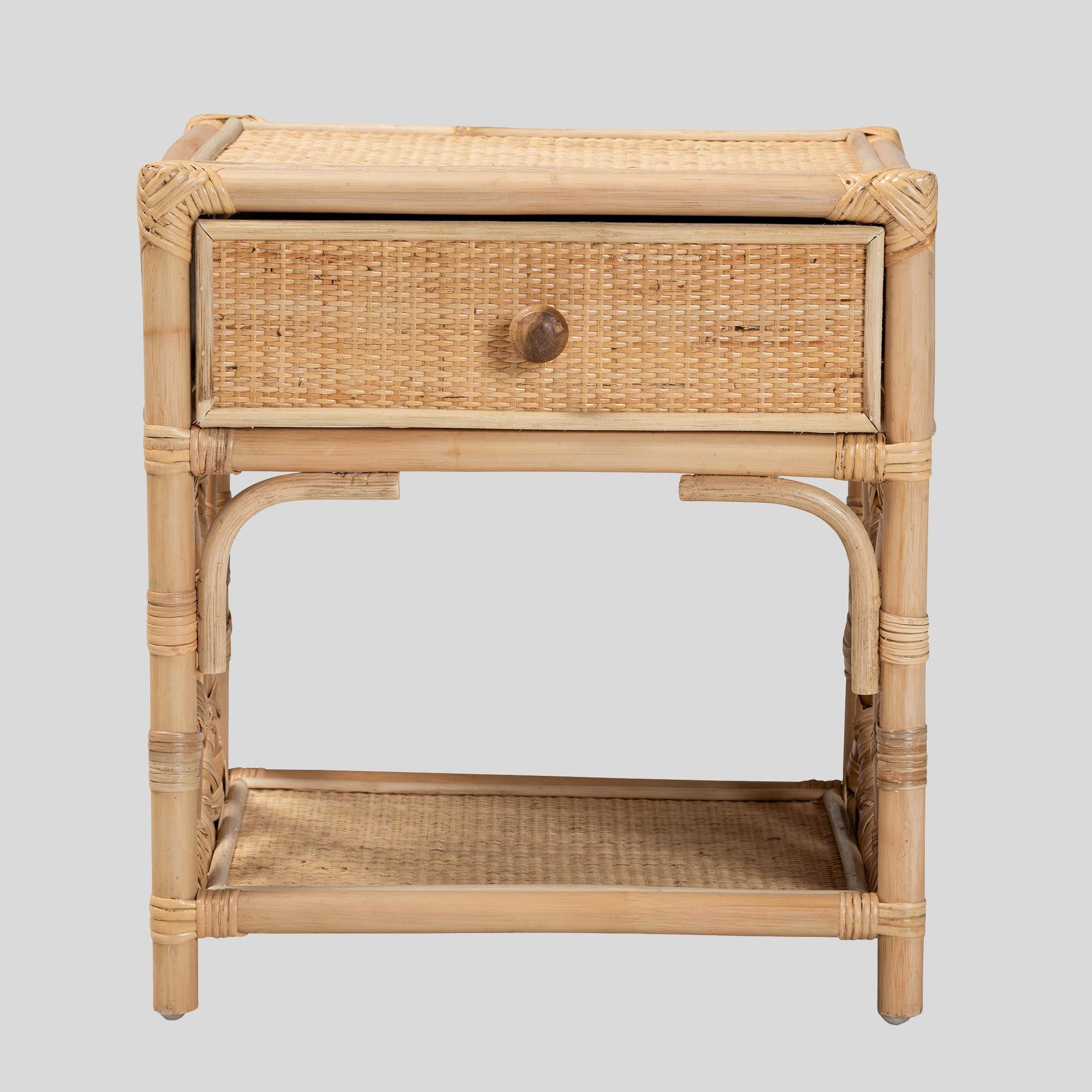Luella Rattan 1-Drawer Nightstand