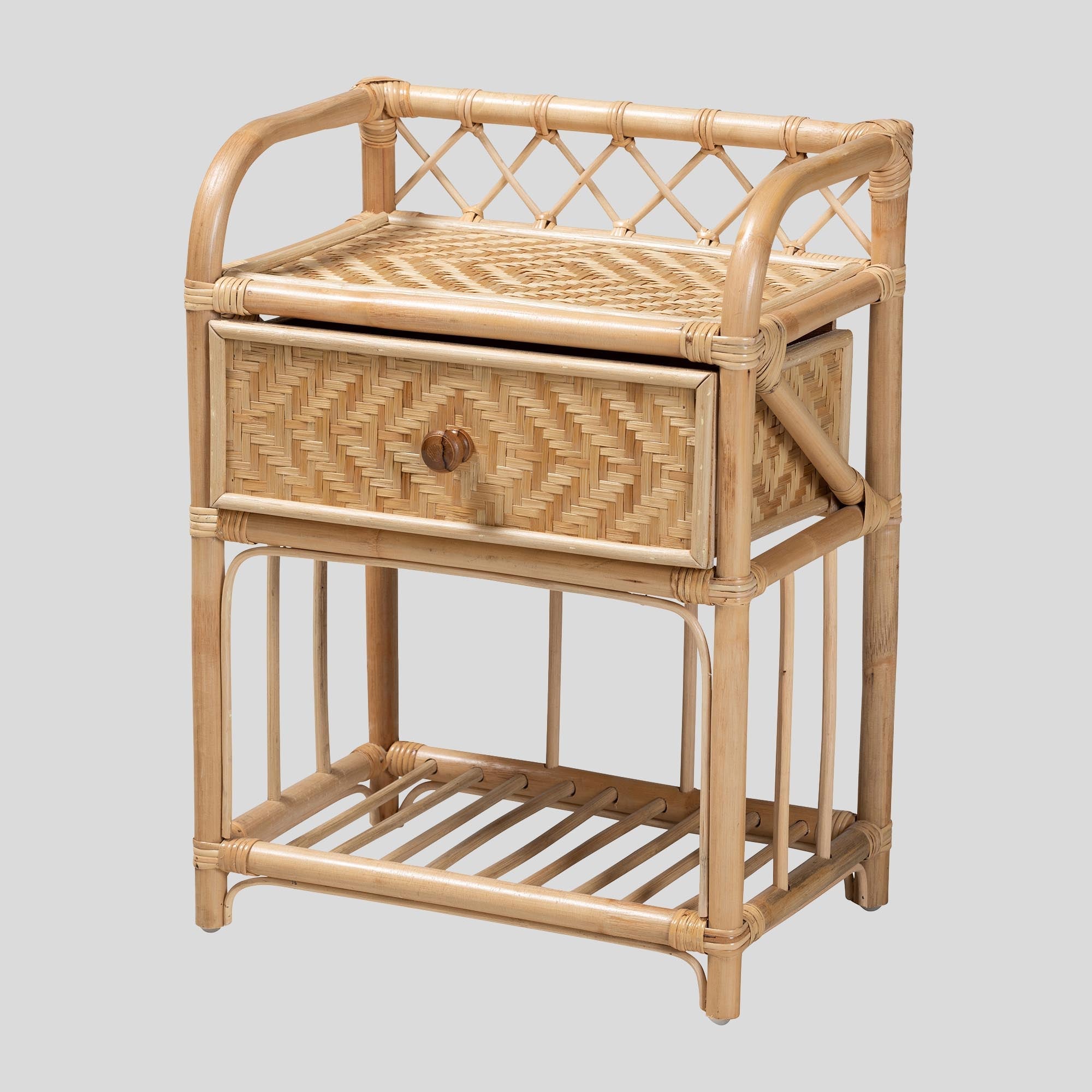Edita Rattan 1-Drawer Nightstand