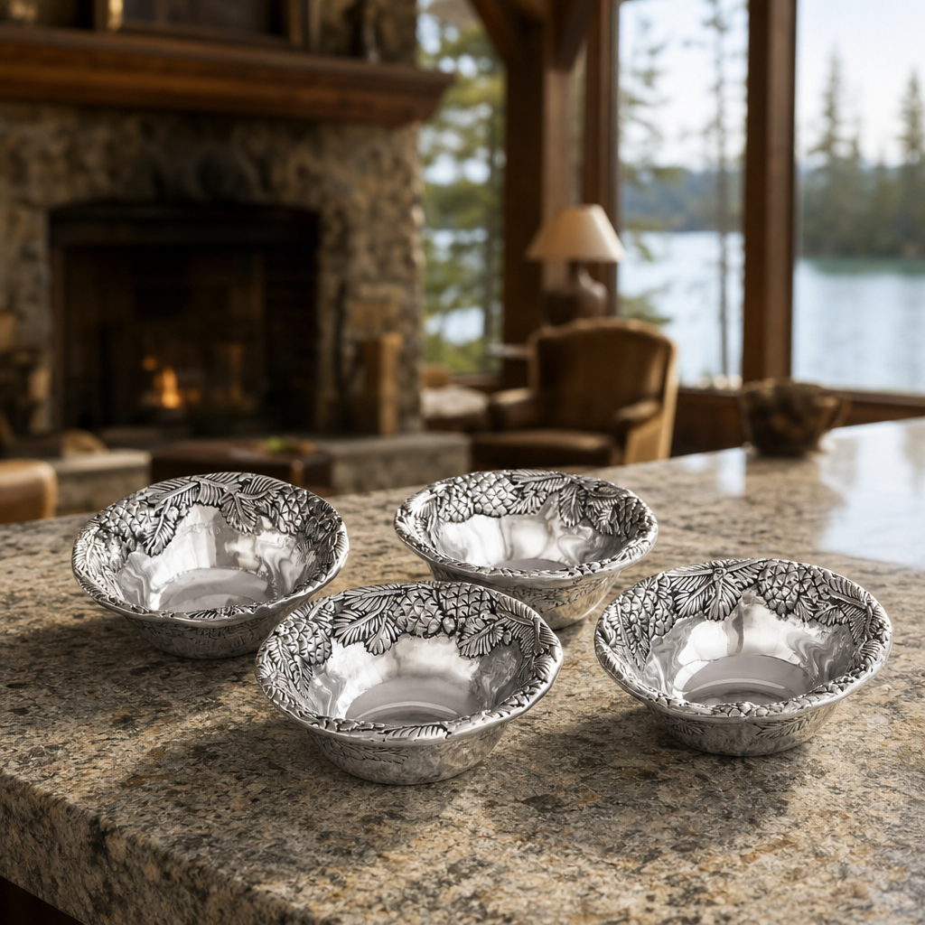 Pine Cone Forest Dip Bowl Set of 4