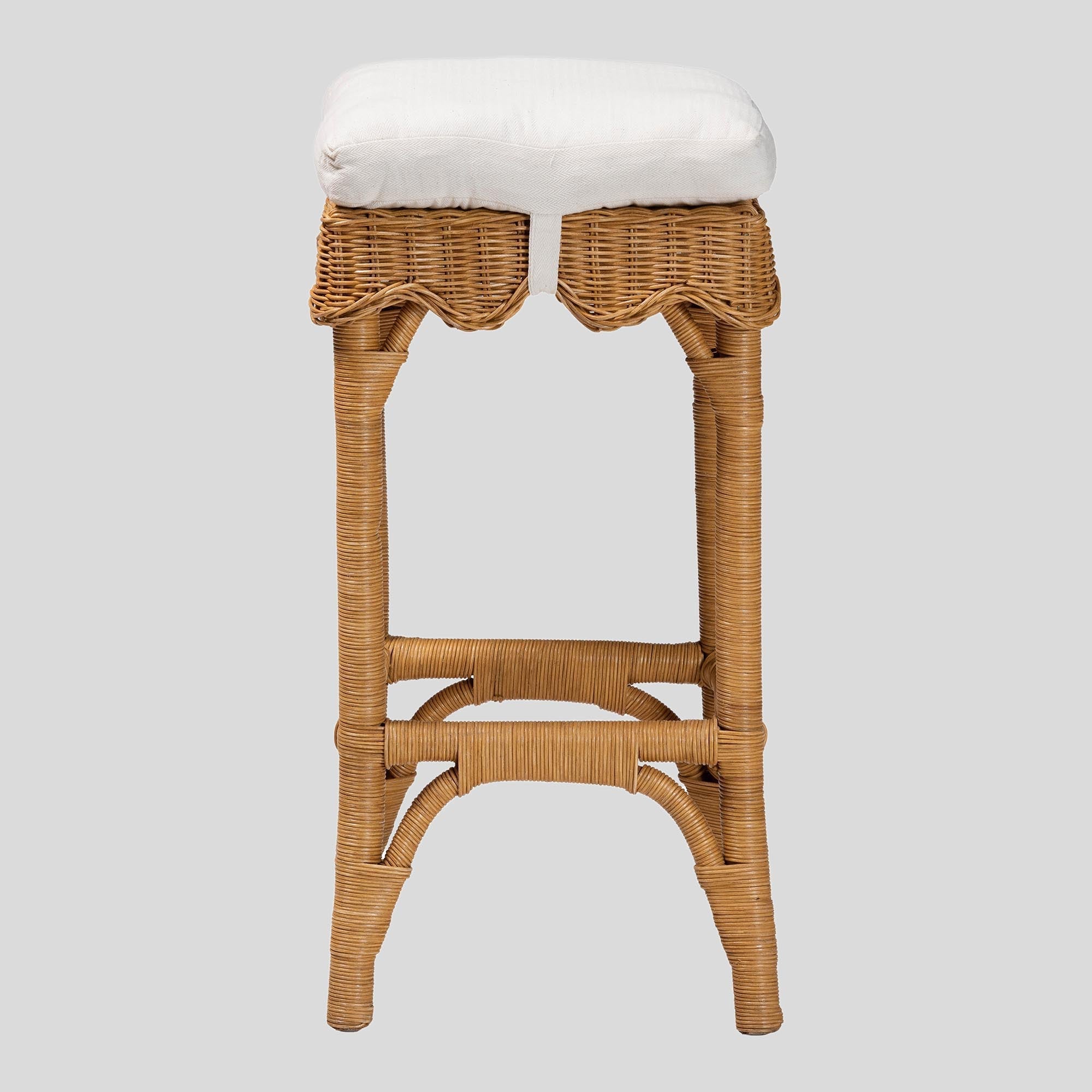 Walter Rattan Bar Stool