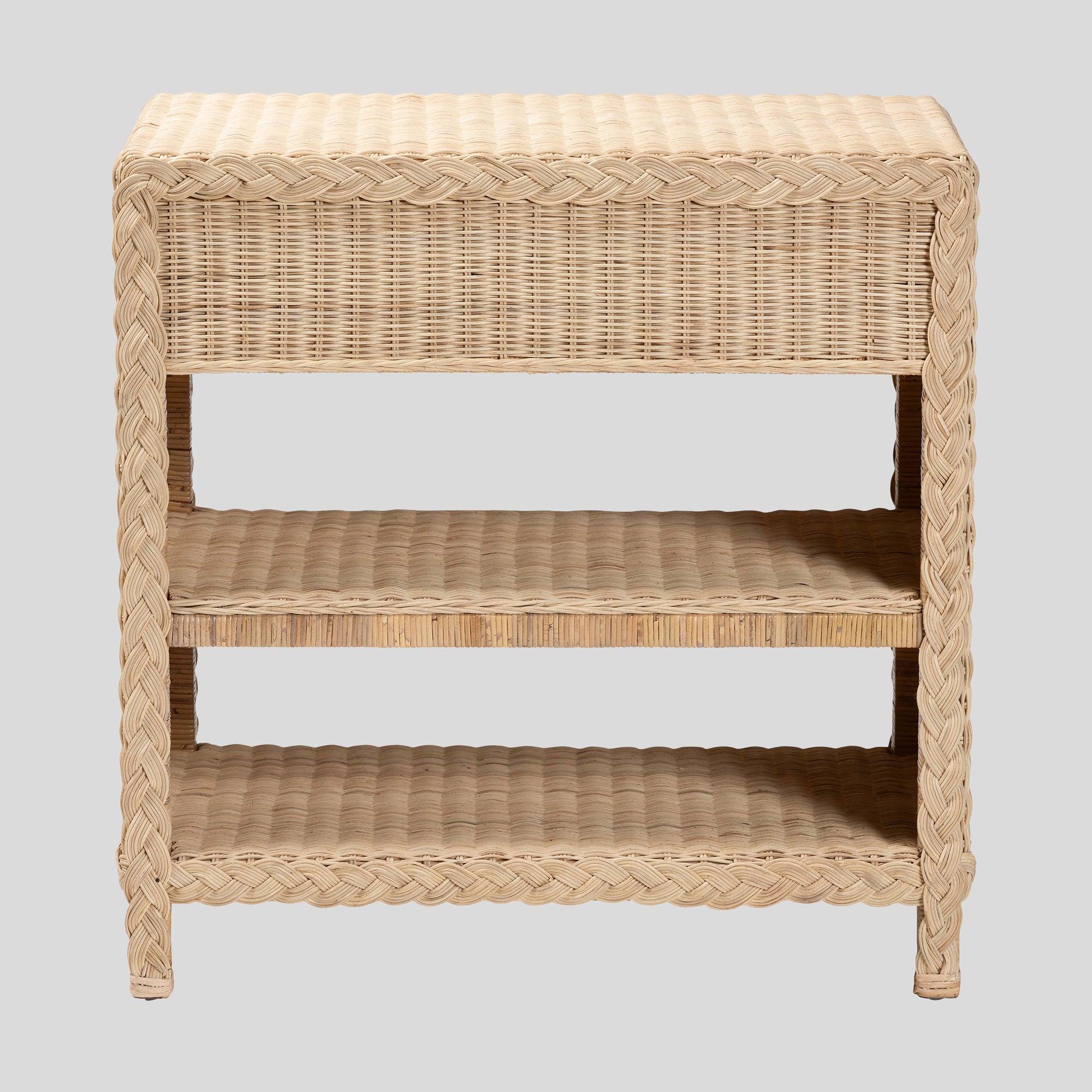 Kaity Rattan 2-Drawer Console Table
