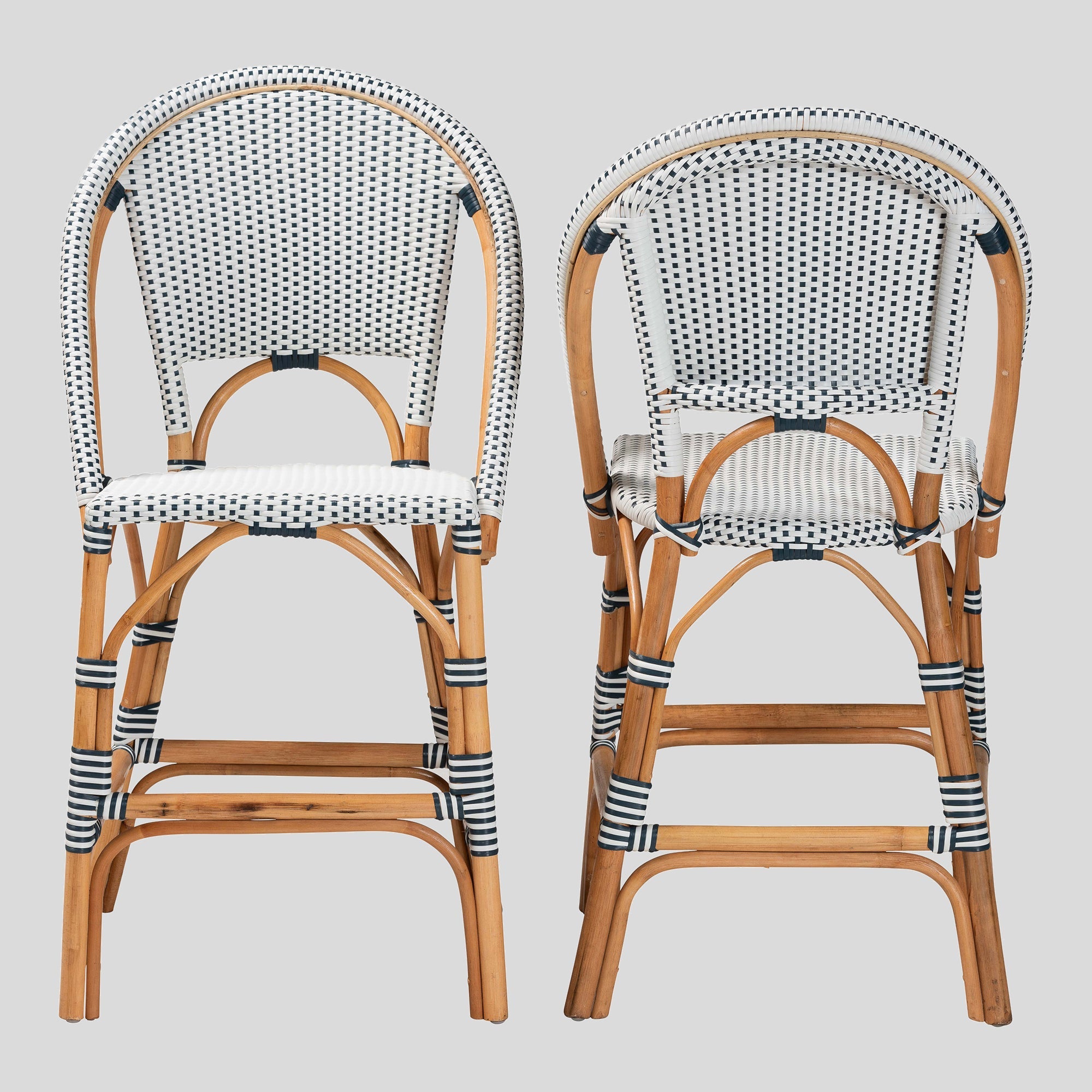 Lexi Rattan 2-Piece Counter Stool Set