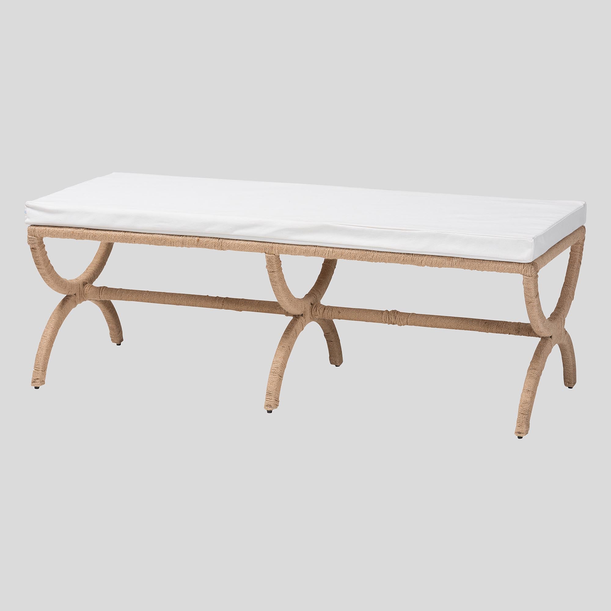 Anya Natural Jute Accent Bench