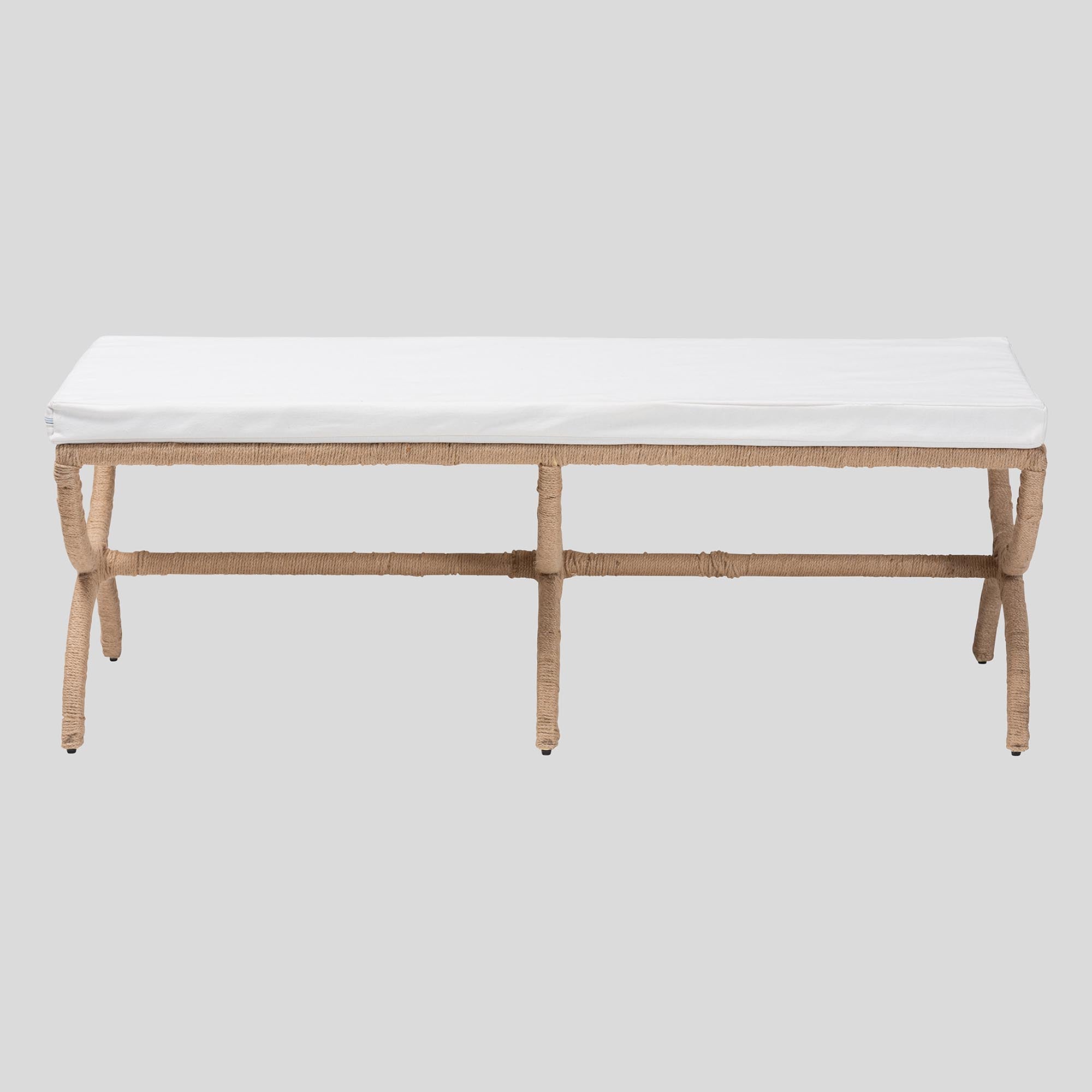 Anya Natural Jute Accent Bench