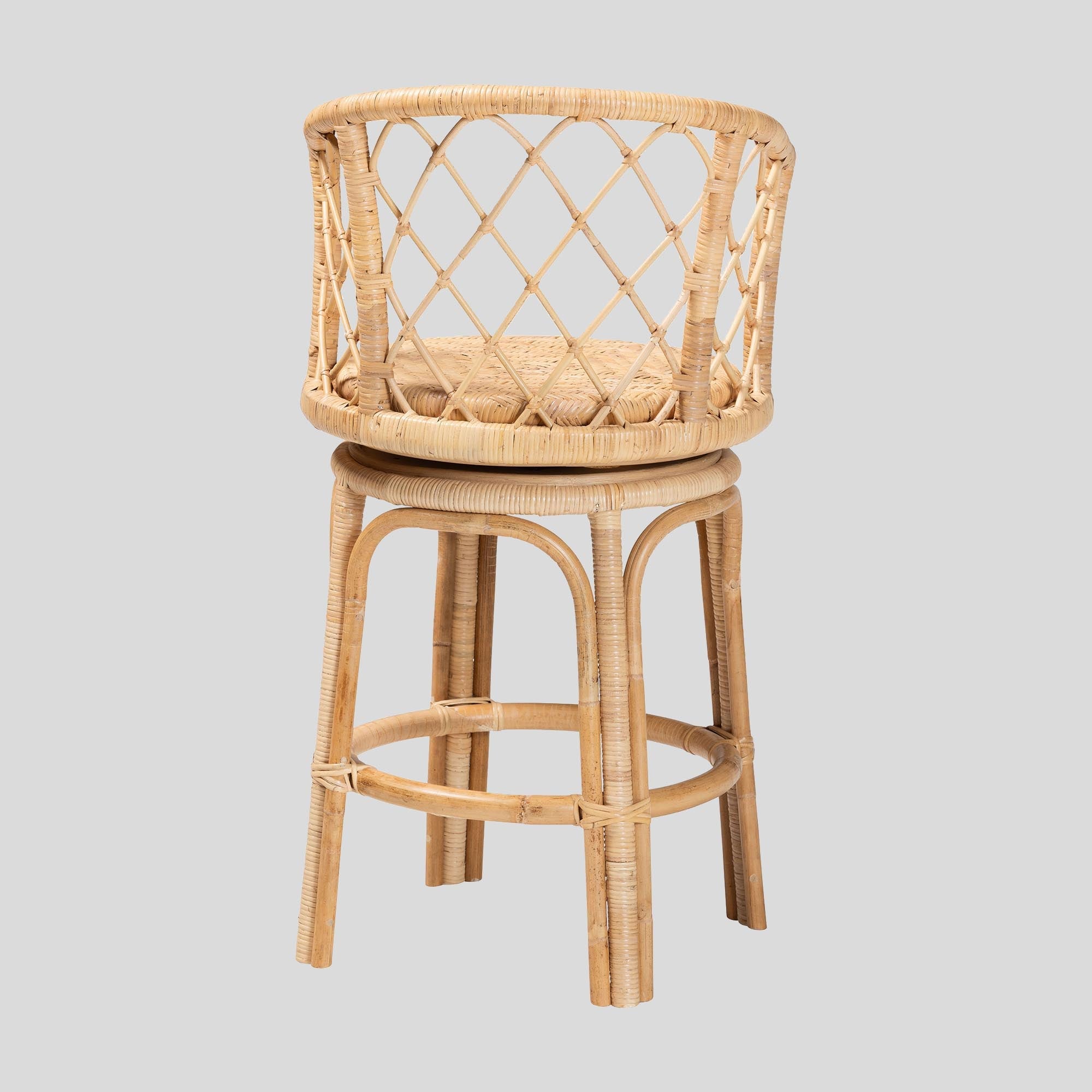 Monty Rattan Swivel Counter Stool