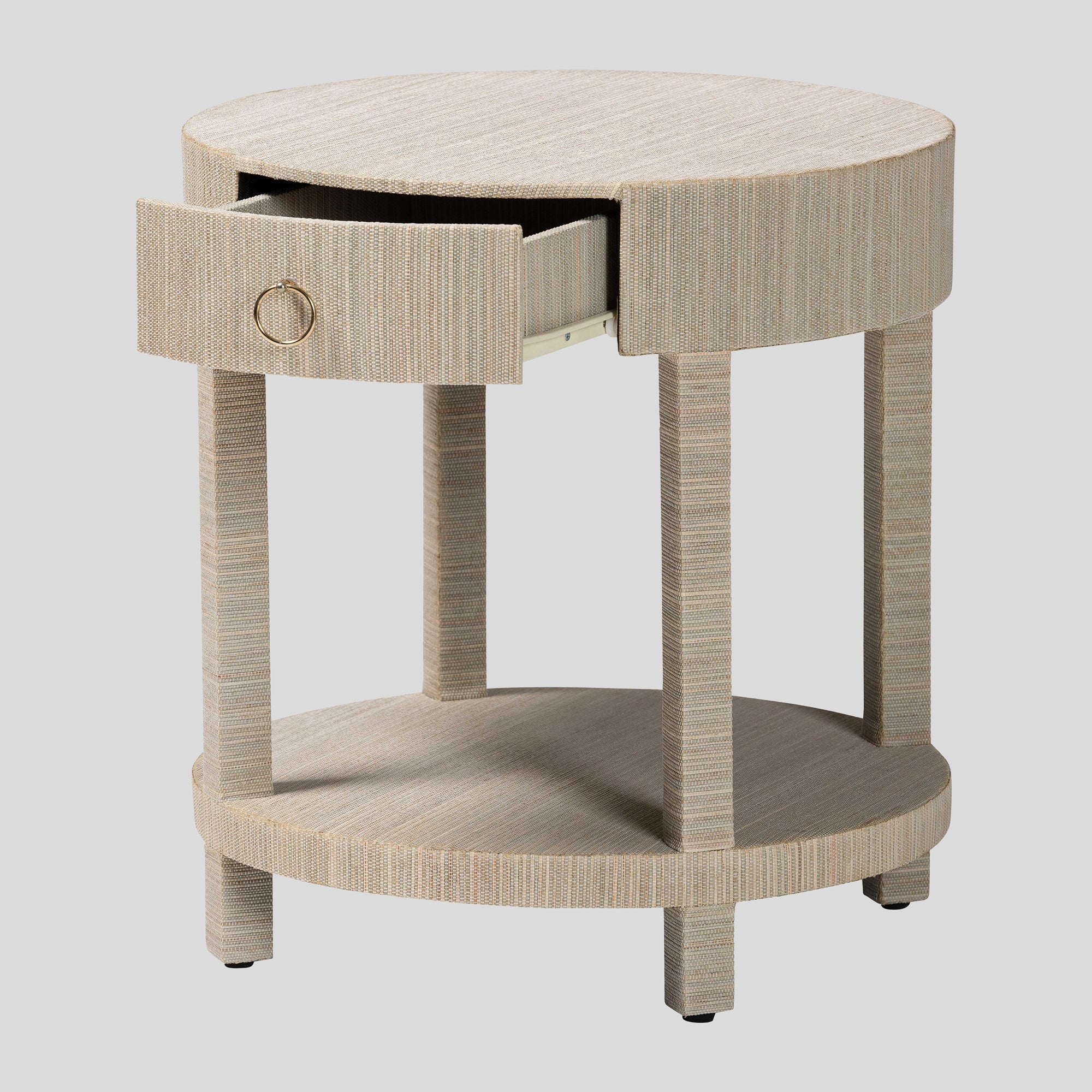 Ruby Grasscloth Nightstand