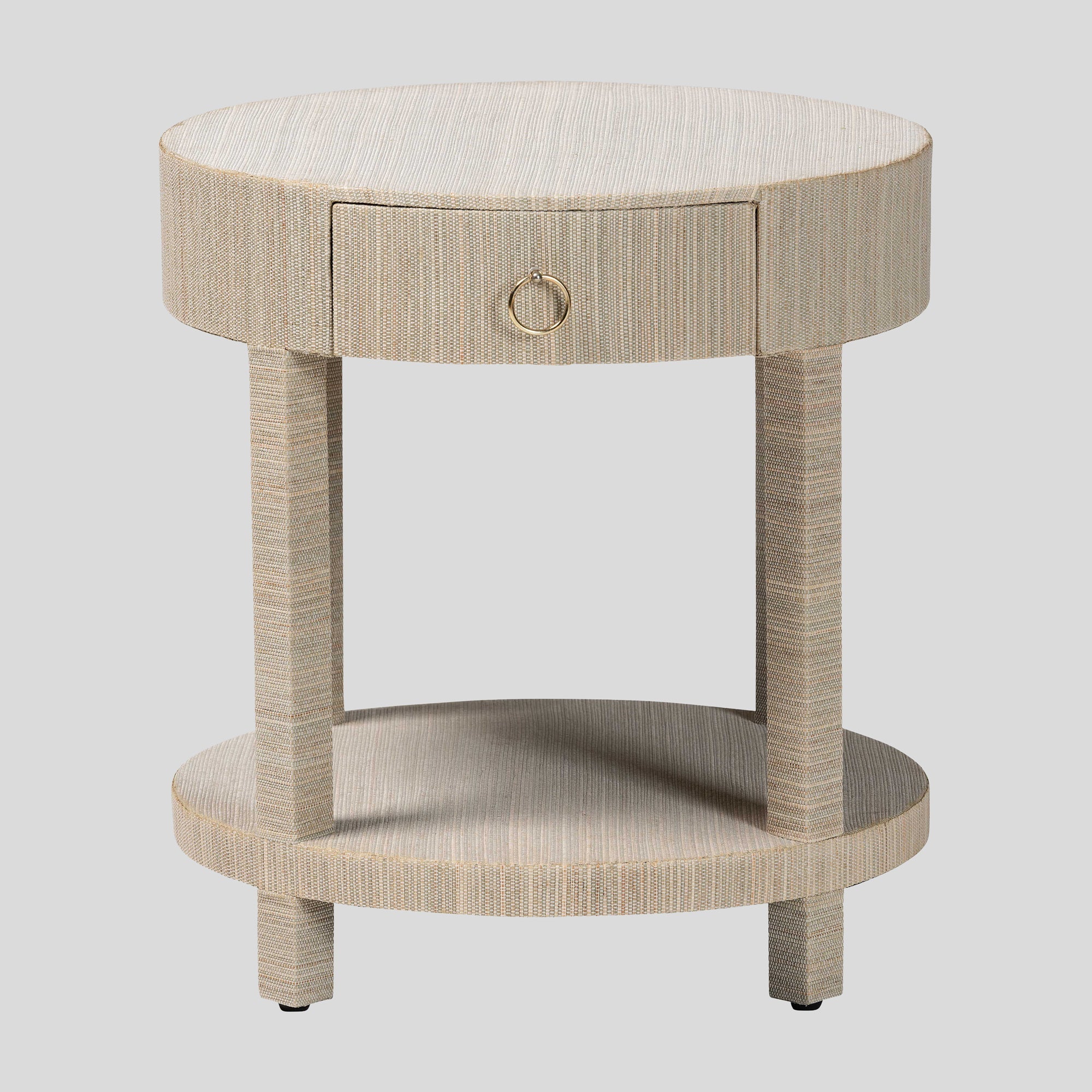 Ruby Grasscloth Nightstand