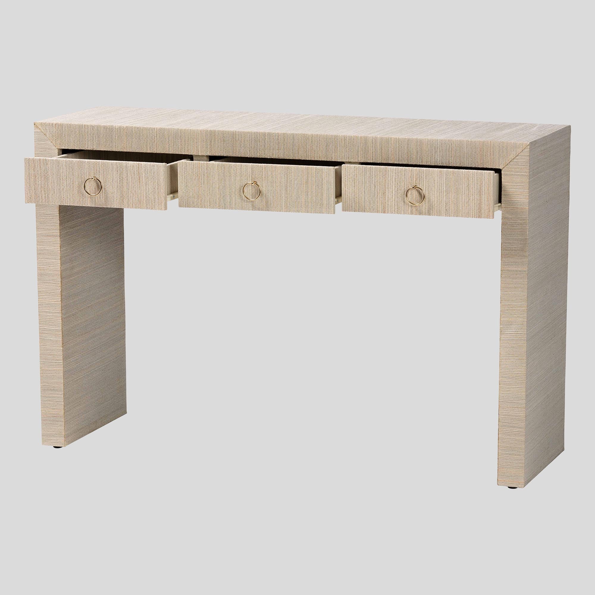 Pope Grasscloth Console Table