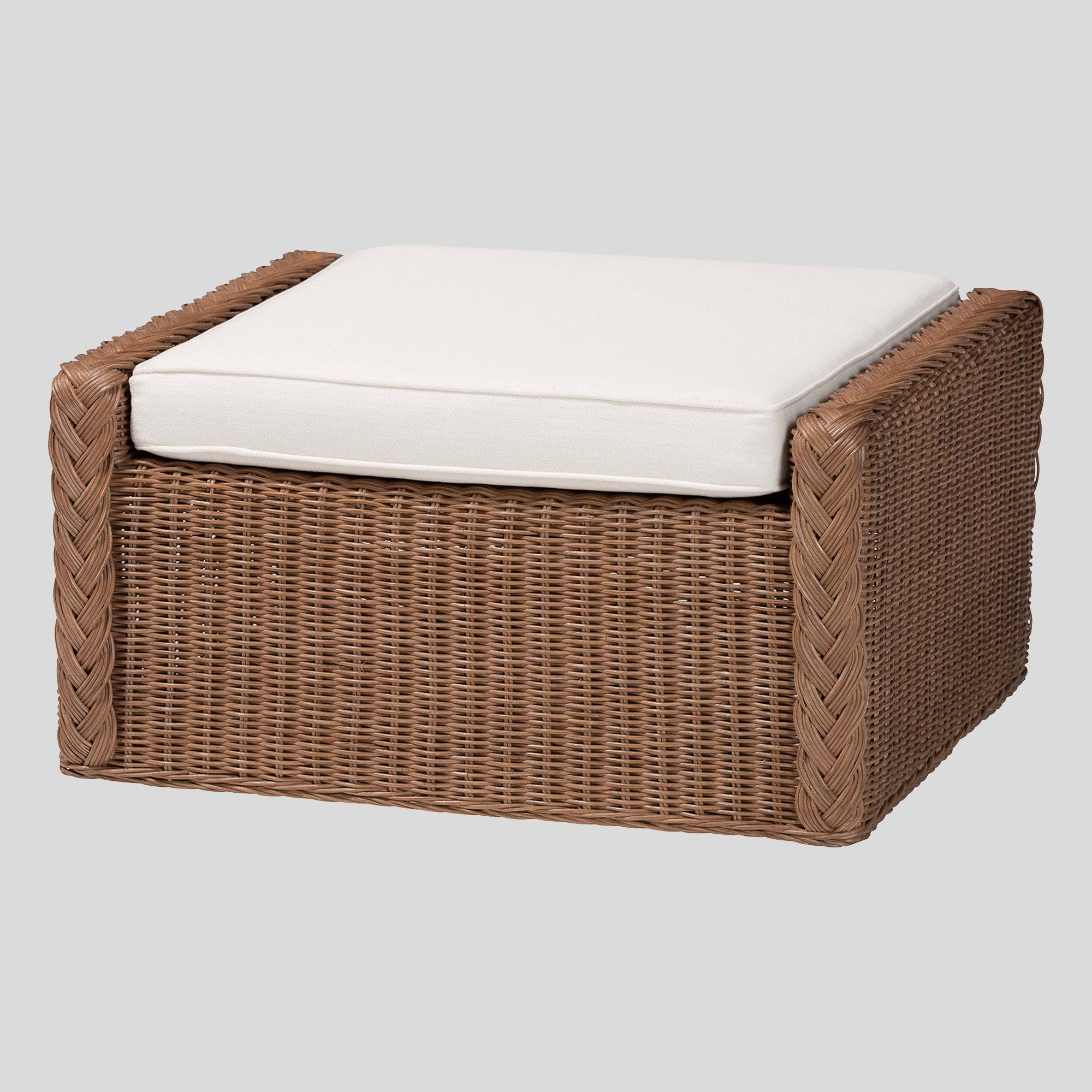 Rebecca Rattan Footstool