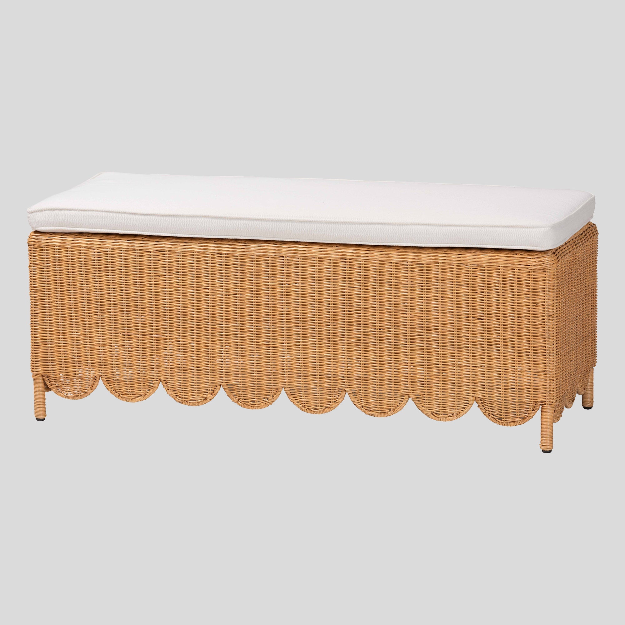 Zander Rattan Ottoman Bench