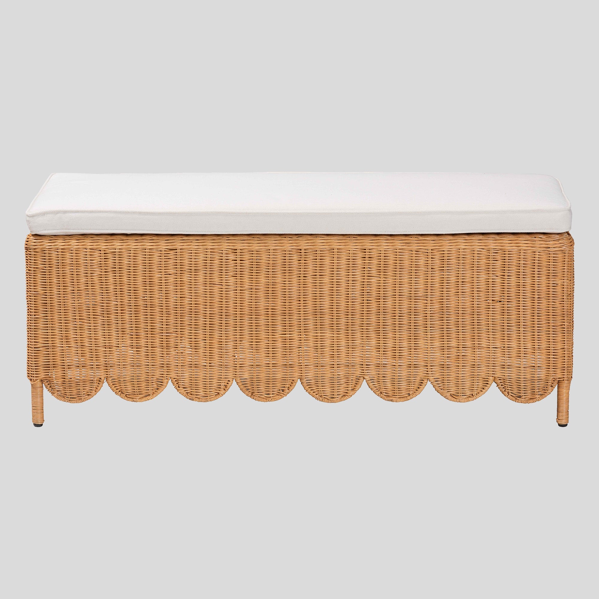 Zander Rattan Ottoman Bench