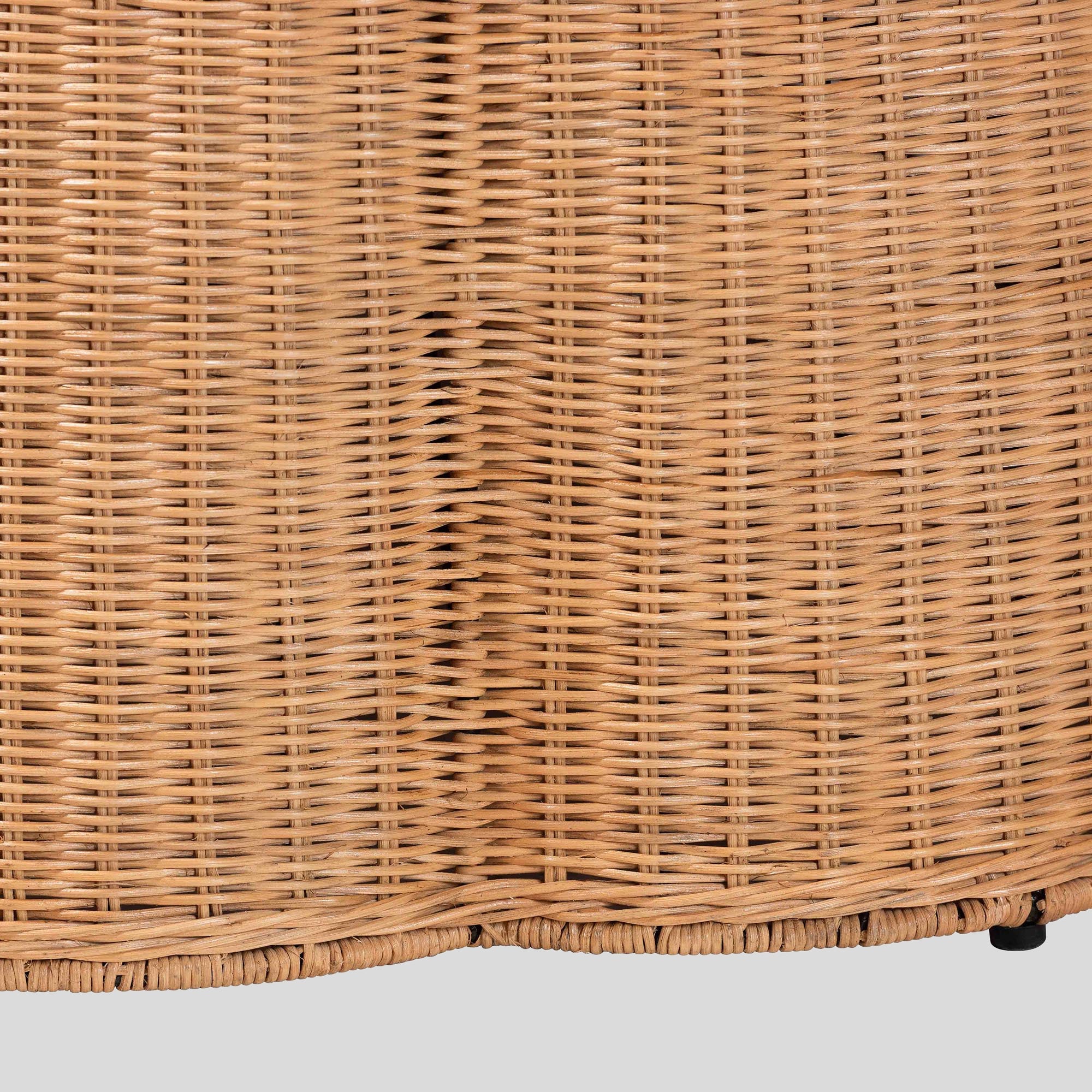 Usman Rattan Ottoman with Cushion