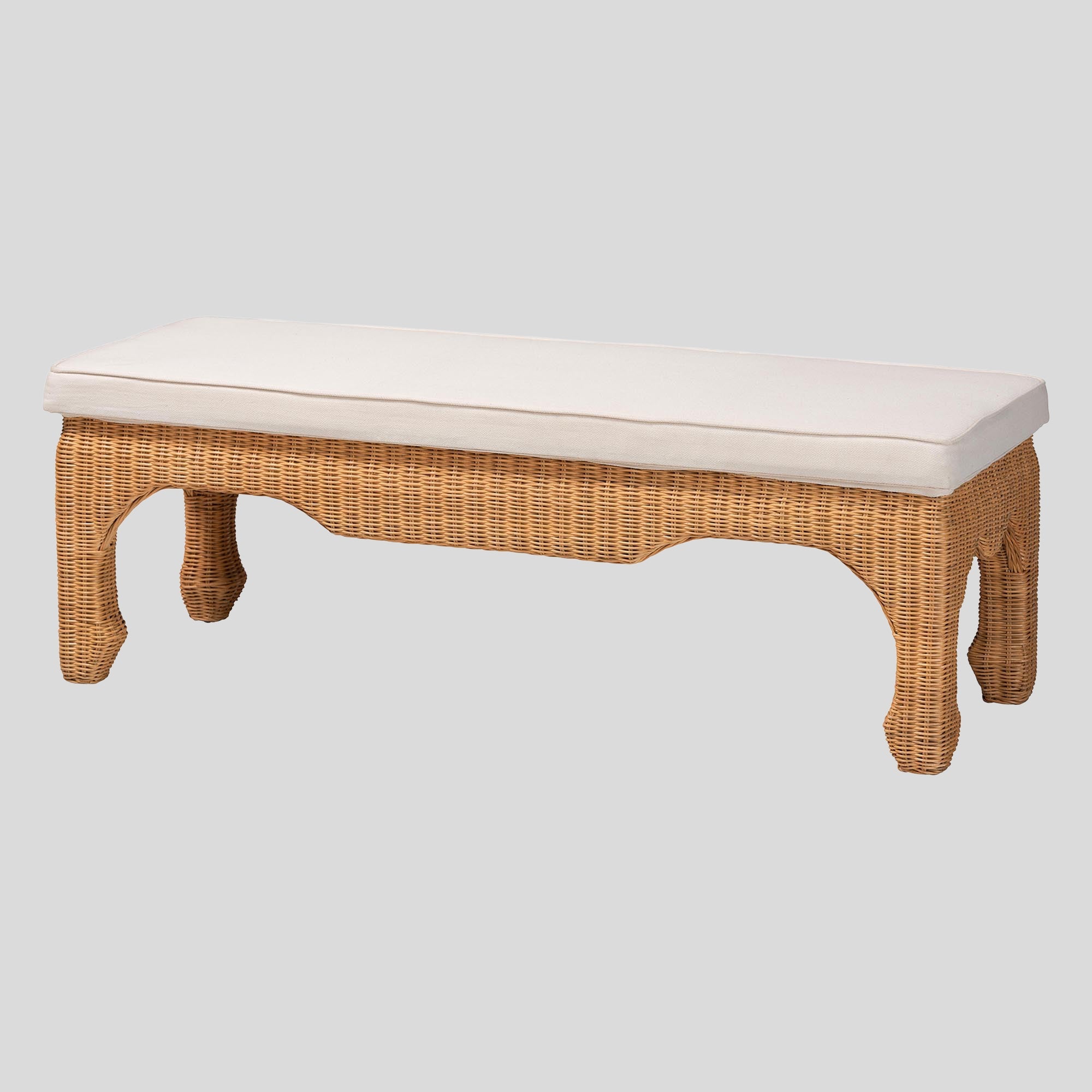 Selene Rattan Bench