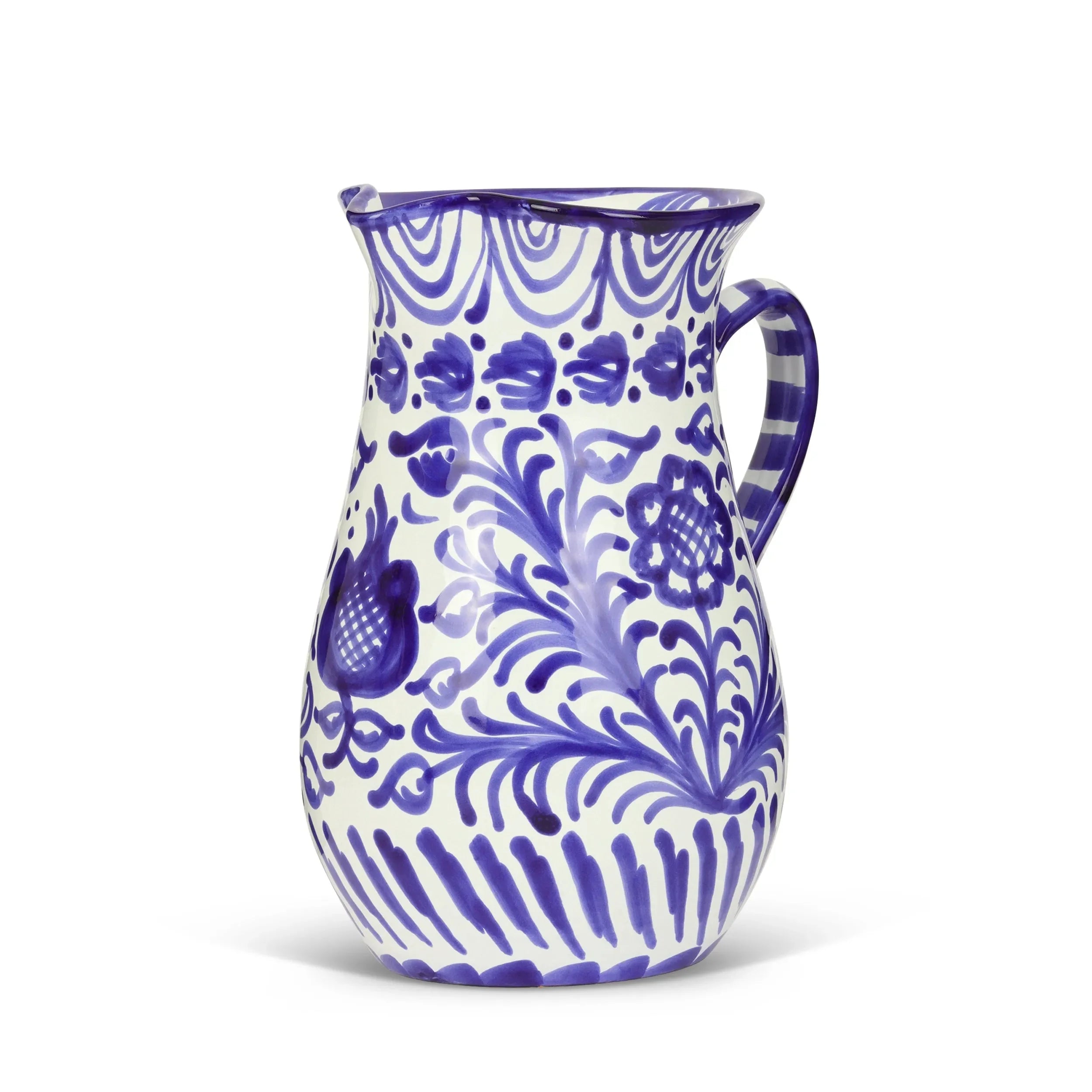 Medium pitcher with hand painted designs - The Mayfair Hall