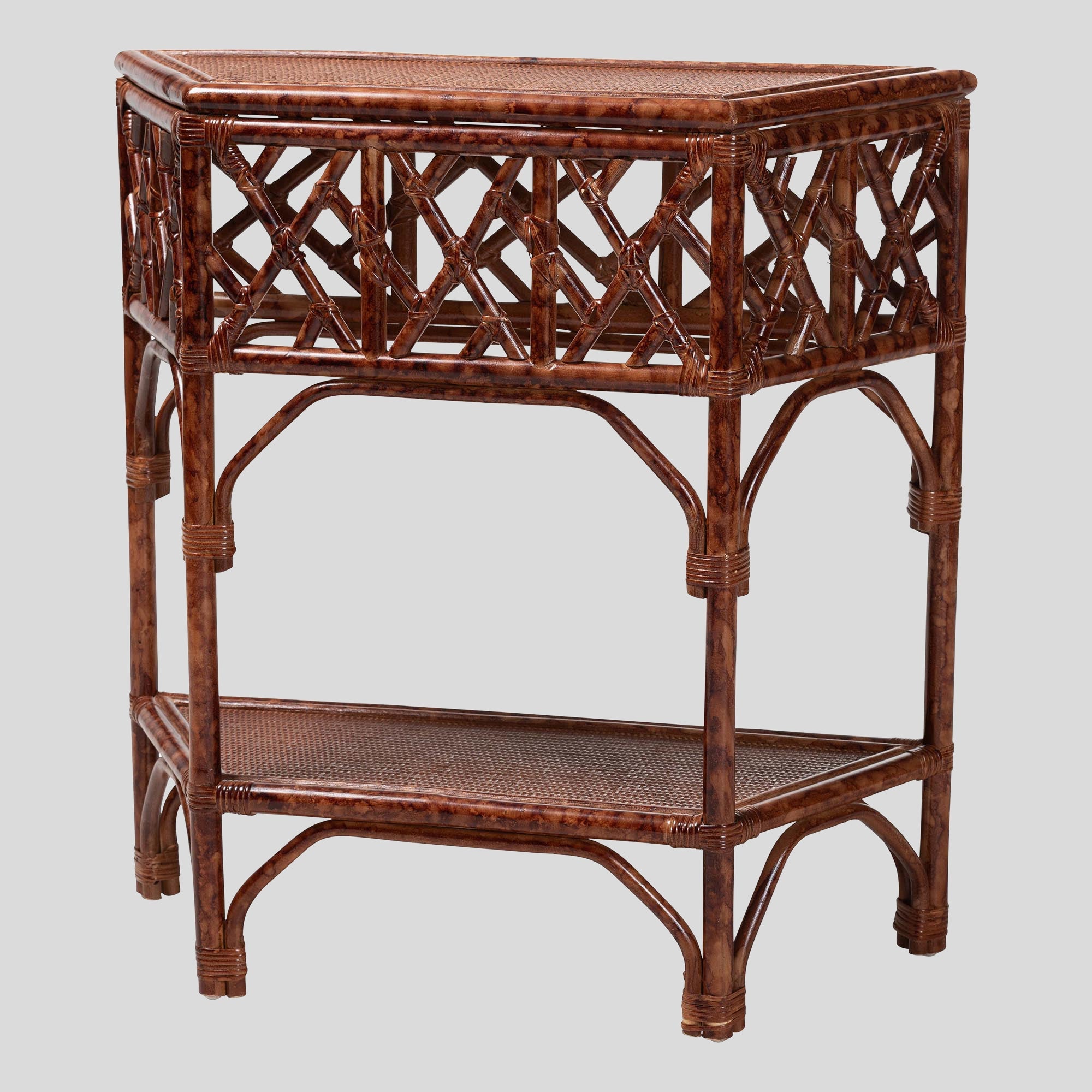 Caius Rattan Console Table
