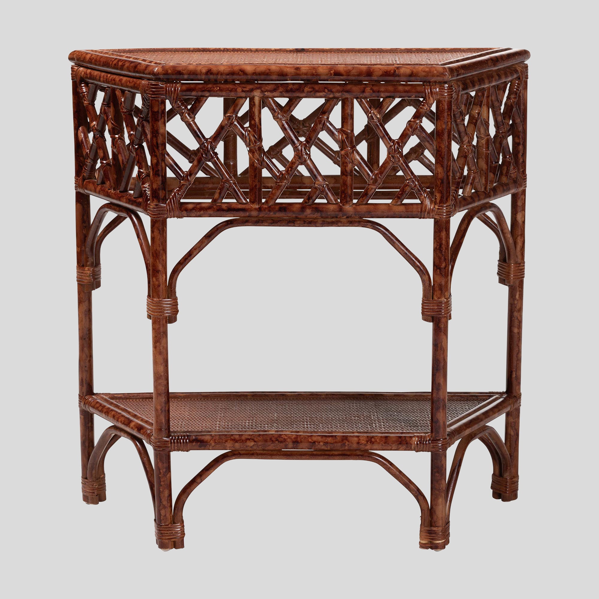 Caius Rattan Console Table