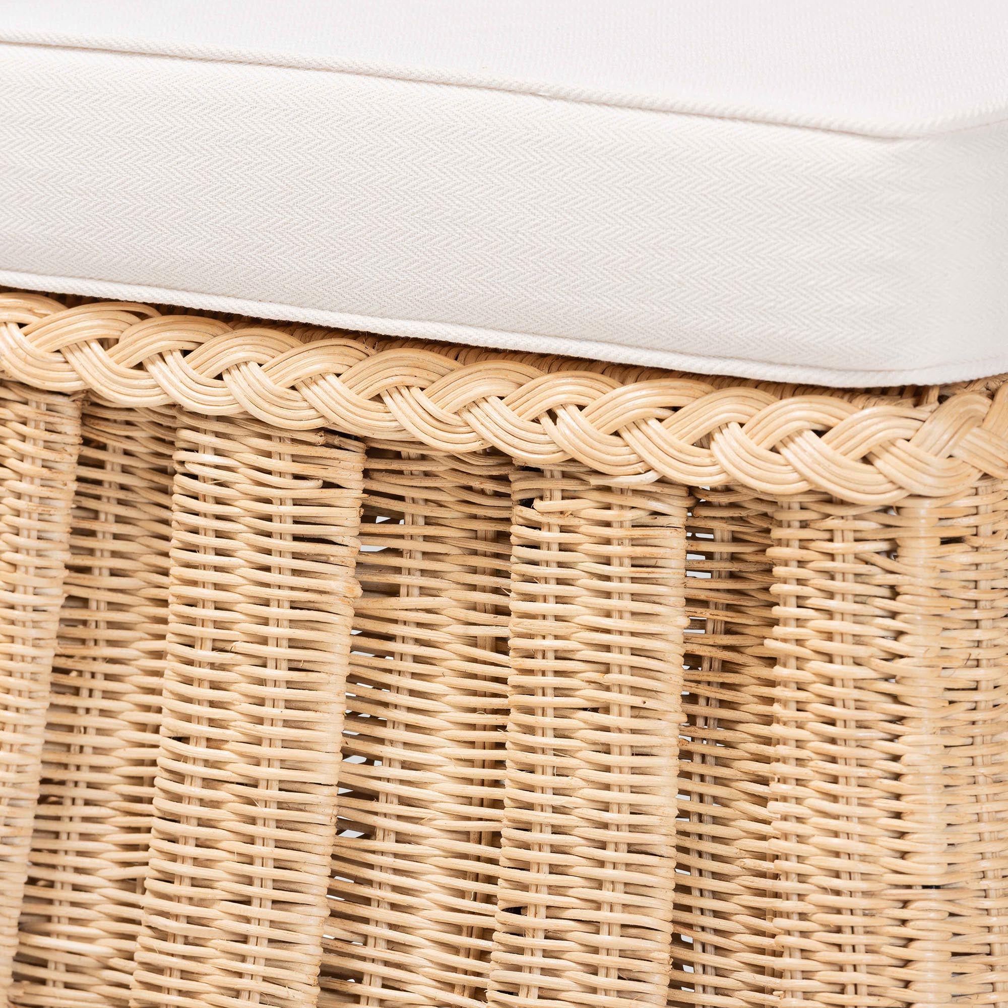 Calix Rattan Ottoman