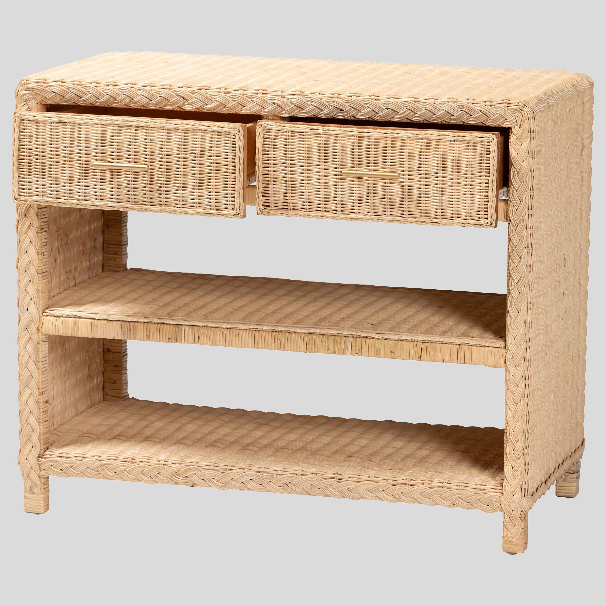 Kaity Rattan Console Table