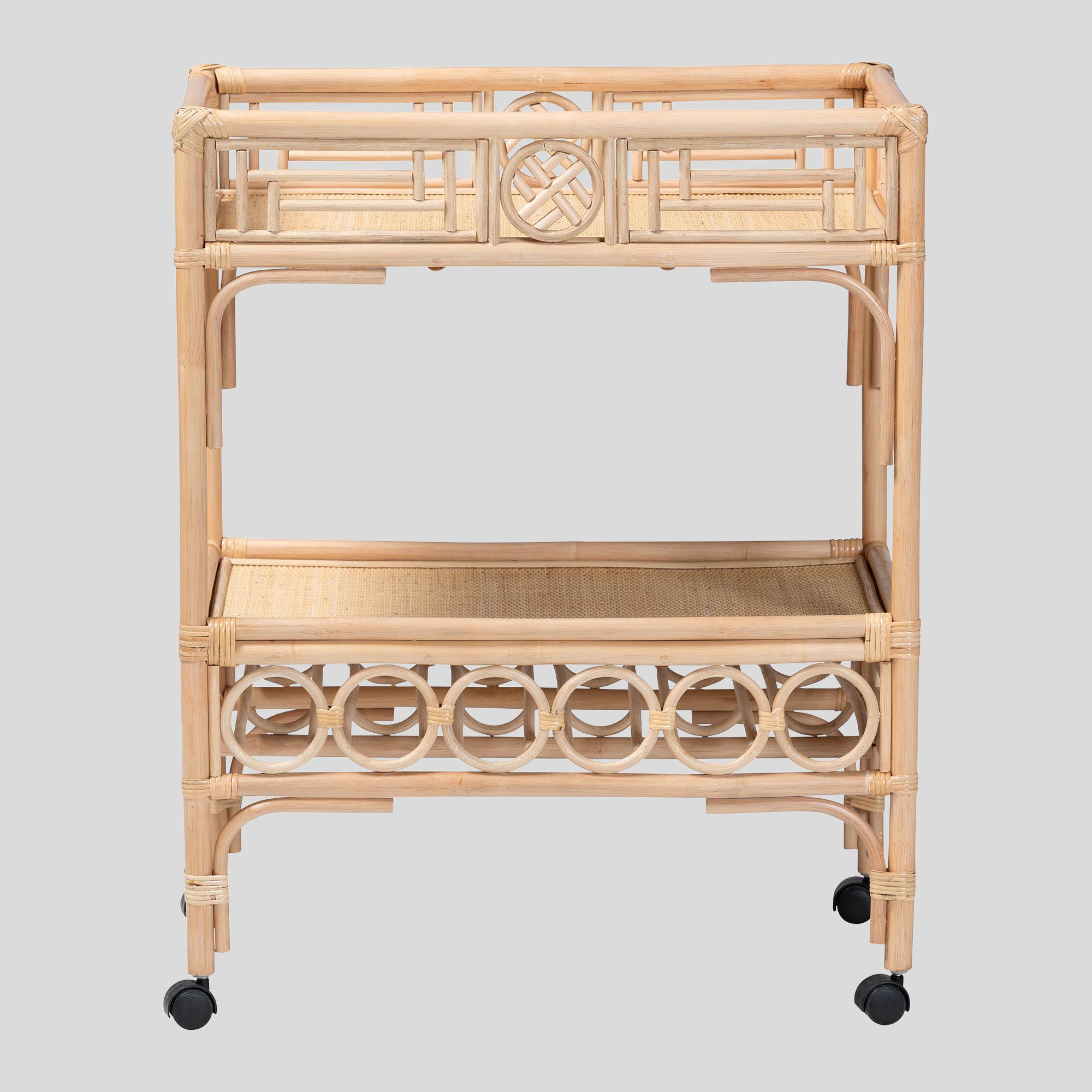 Vesper Rattan Wine Cart