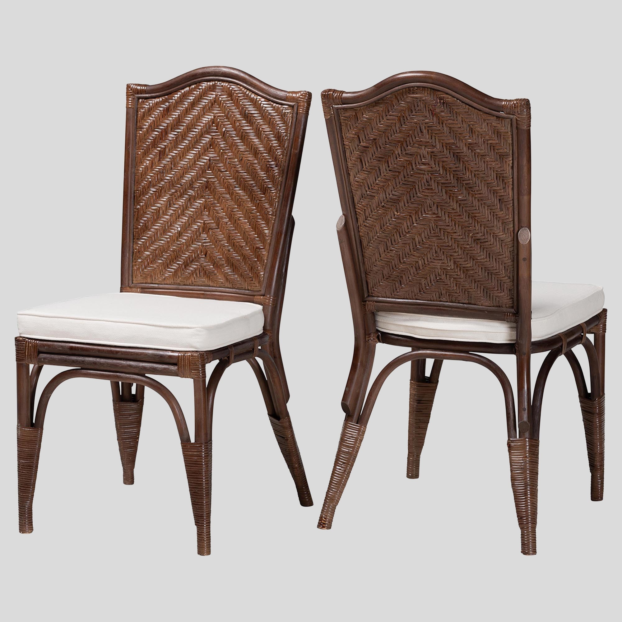 Colson Rattan 2-Piece Dining Chair Set