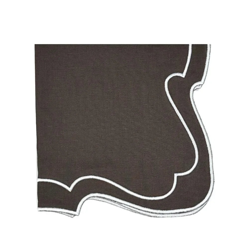 Studio Collection Belle Linen Napkin in Cocoa (Set of 4) - The Mayfair Hall