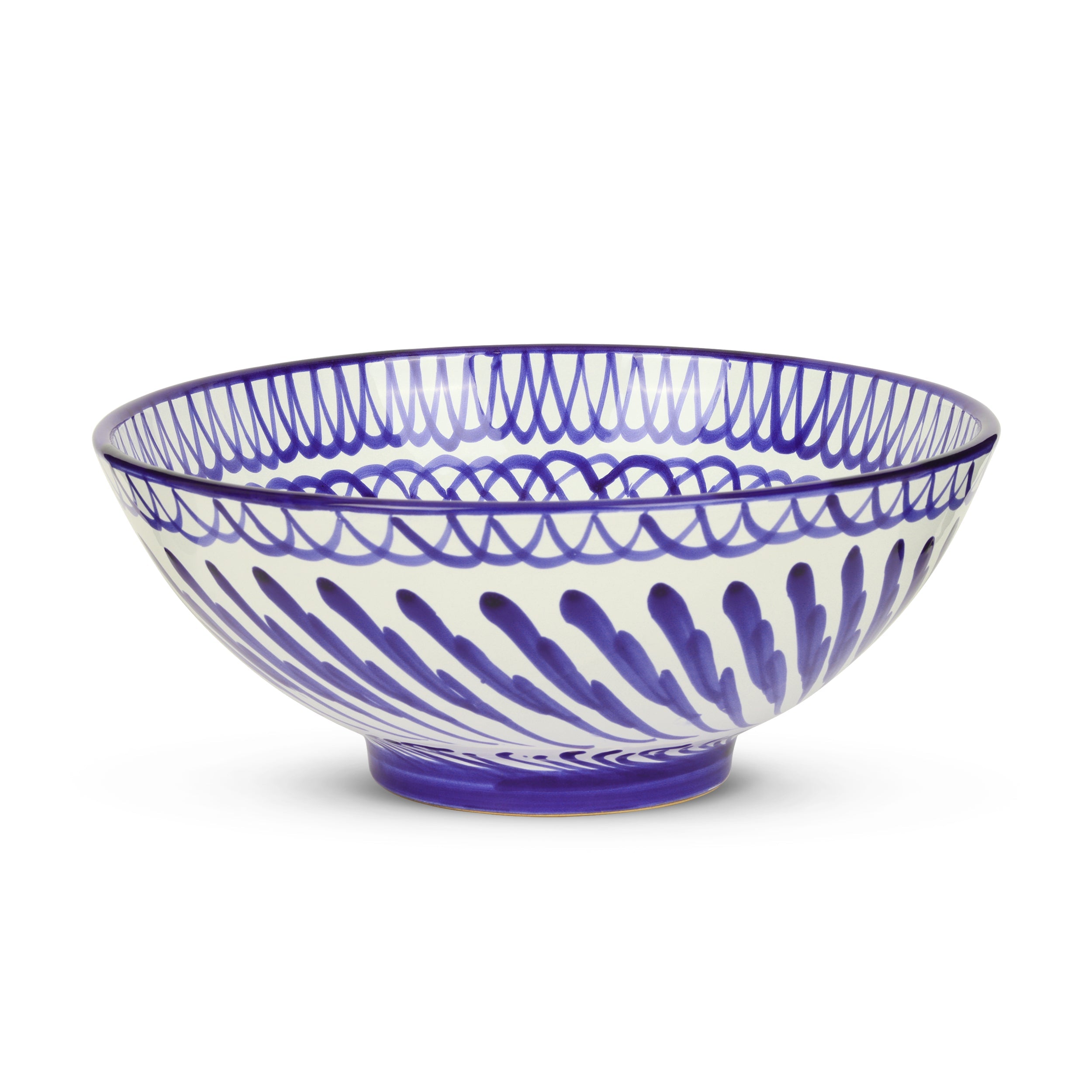 Large bowl with hand painted designs