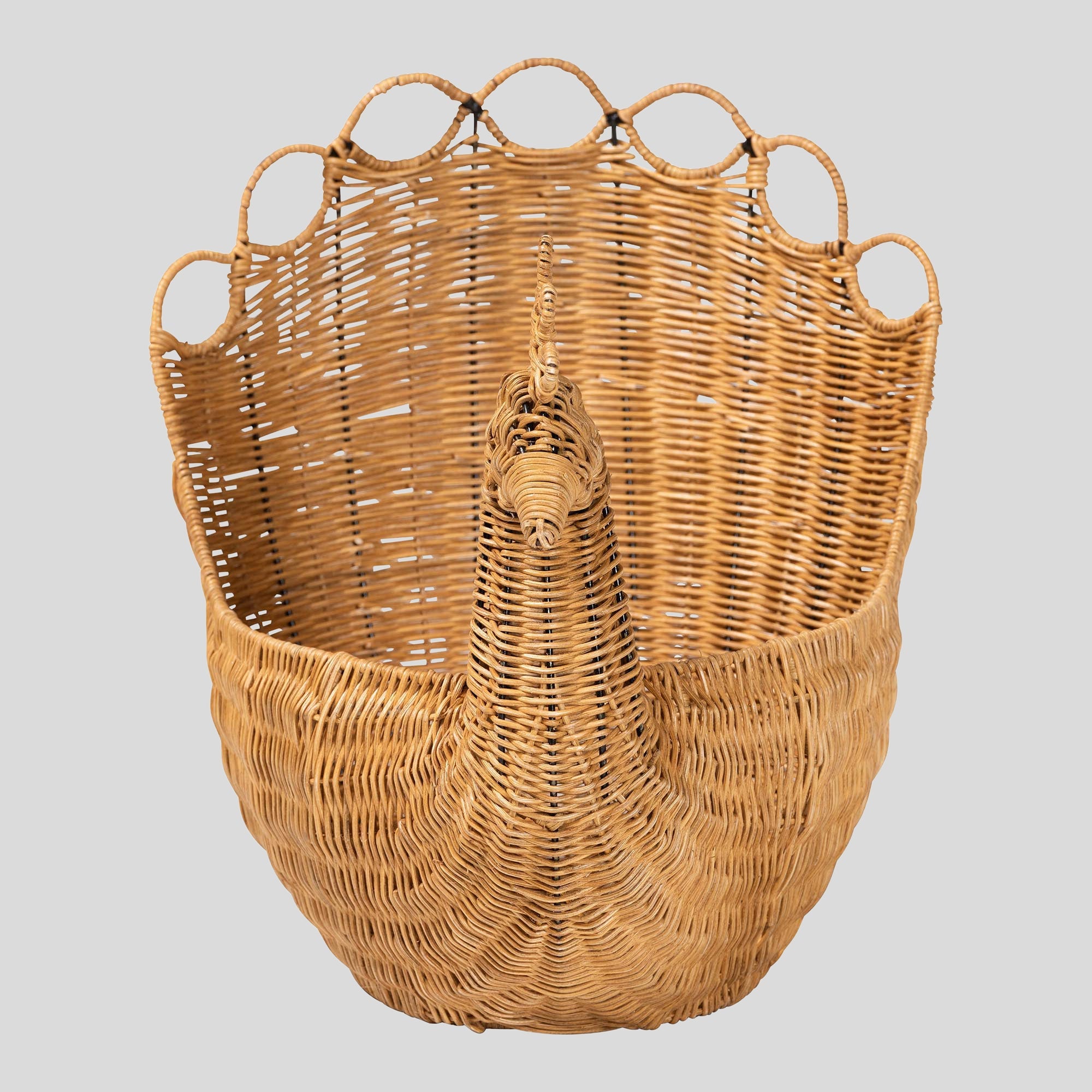 Evanthe Rattan Peacock Basket