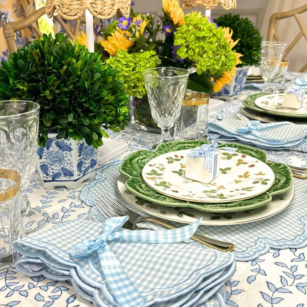 Bettina Napkin - Blue Gingham (Set of 4) - The Mayfair Hall