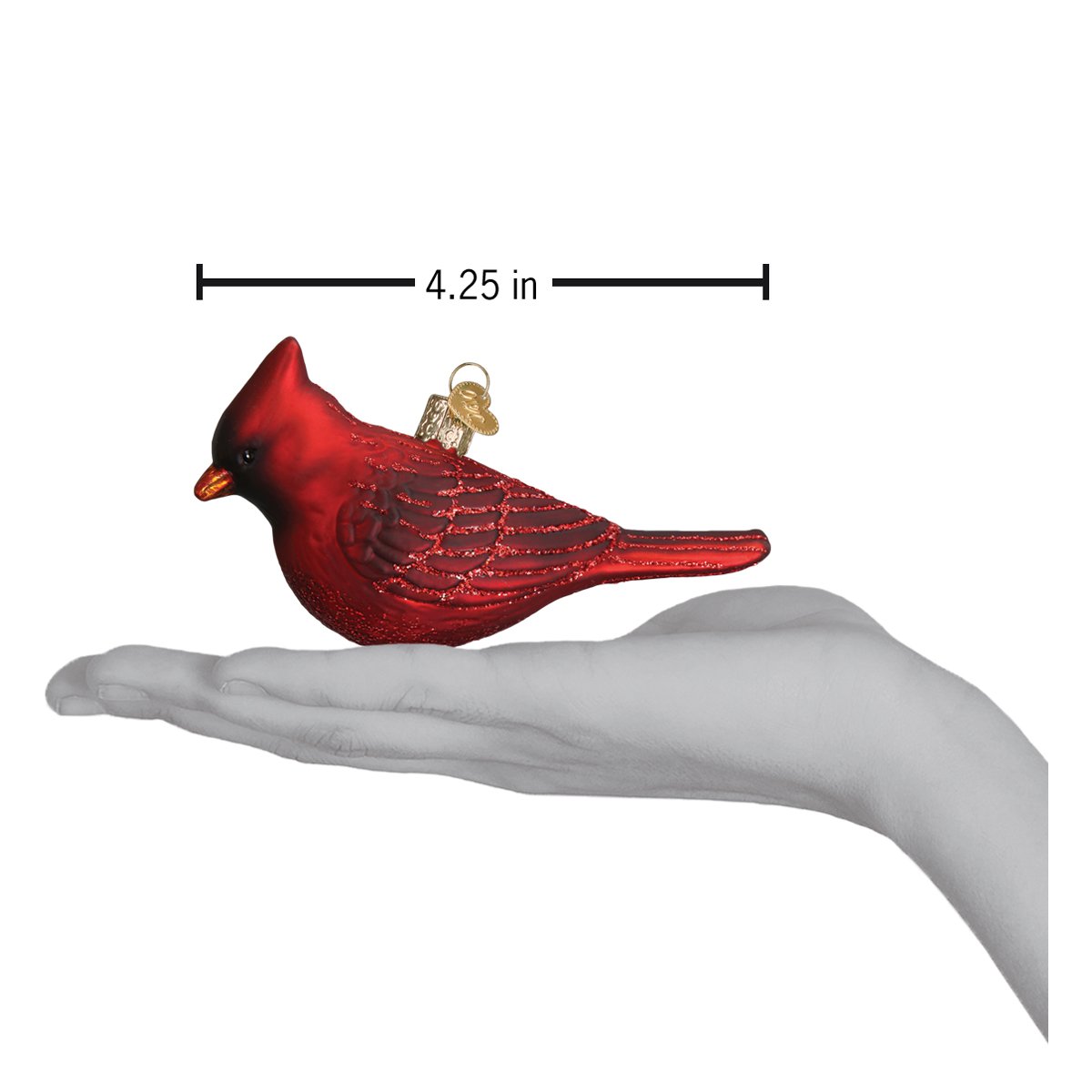 Northern Cardinal Blown Glass Christmas Ornament by Old World Christmas
