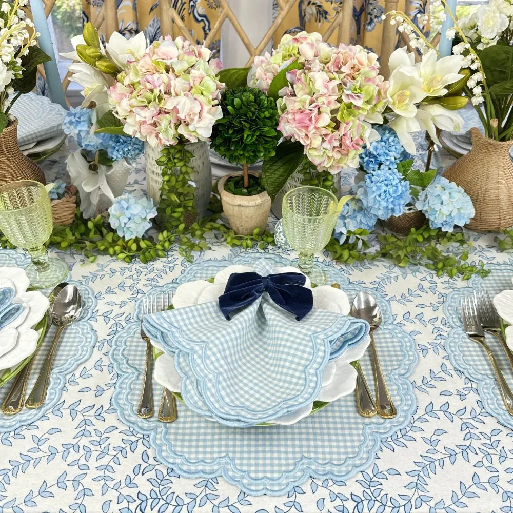 Bettina Napkin - Blue Gingham (Set of 4) - The Mayfair Hall