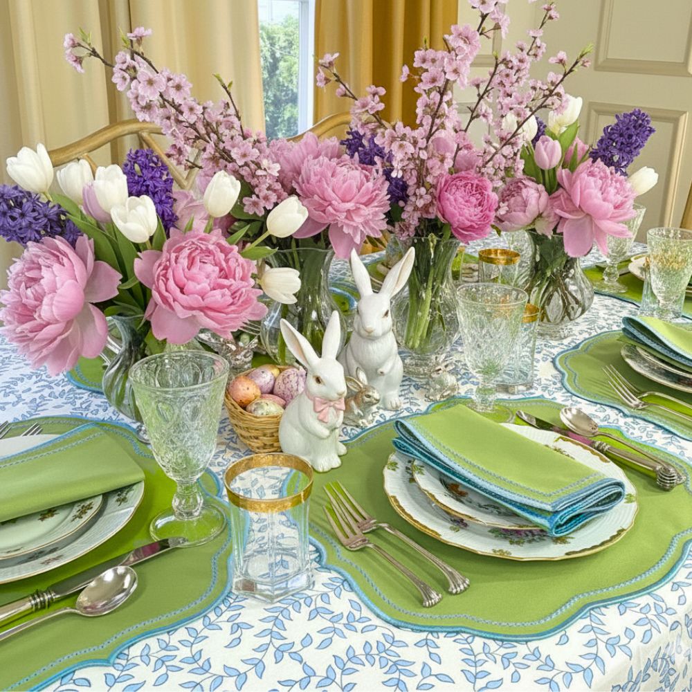 Blue Leaves - Tablecloth