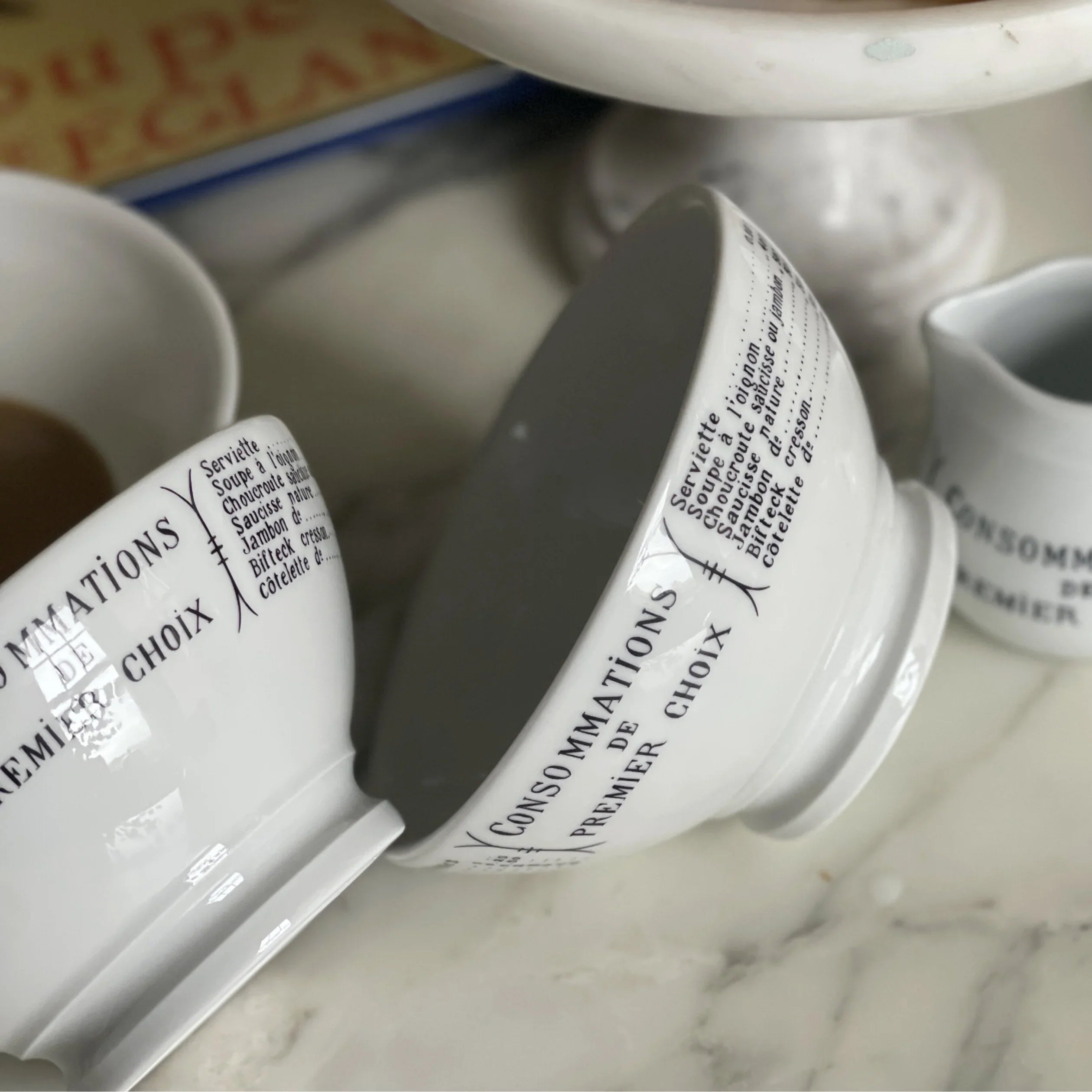 Brasserie Cafe au Lait Bowl, Set of 4 - The Mayfair Hall