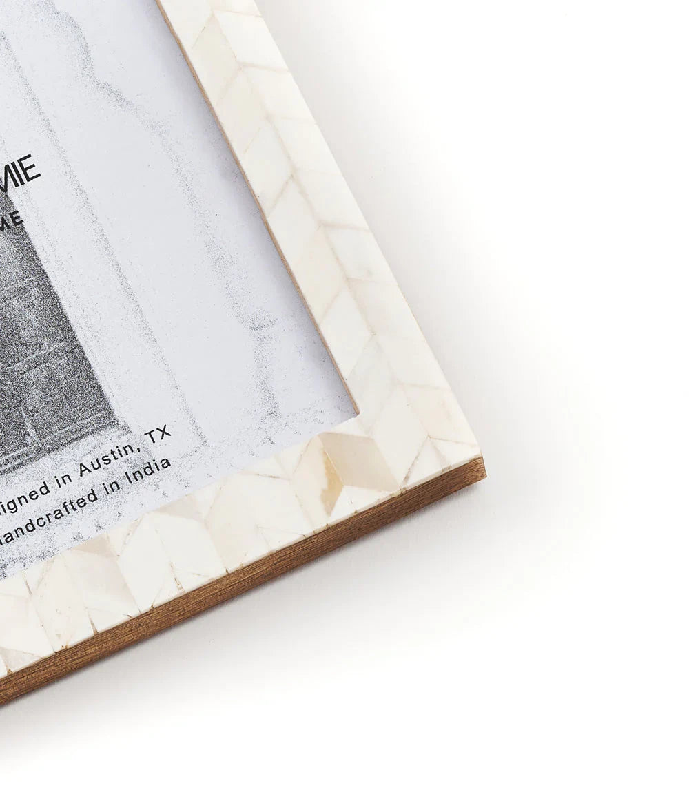 Artemis 5x7 Double Picture Frame - Bone, Fair Trade