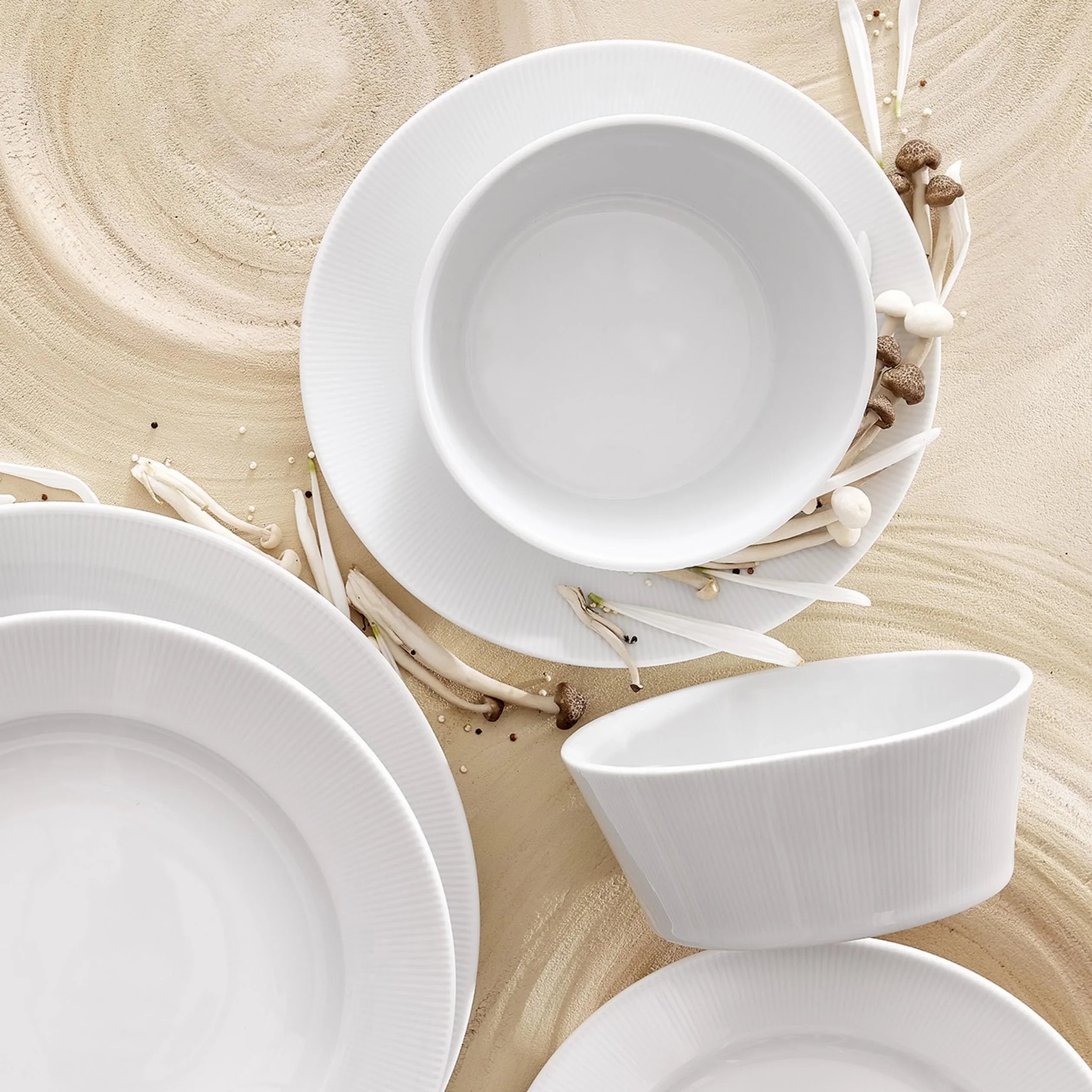 Eventail 6" Individual Bowl, Set of 4 - The Mayfair Hall