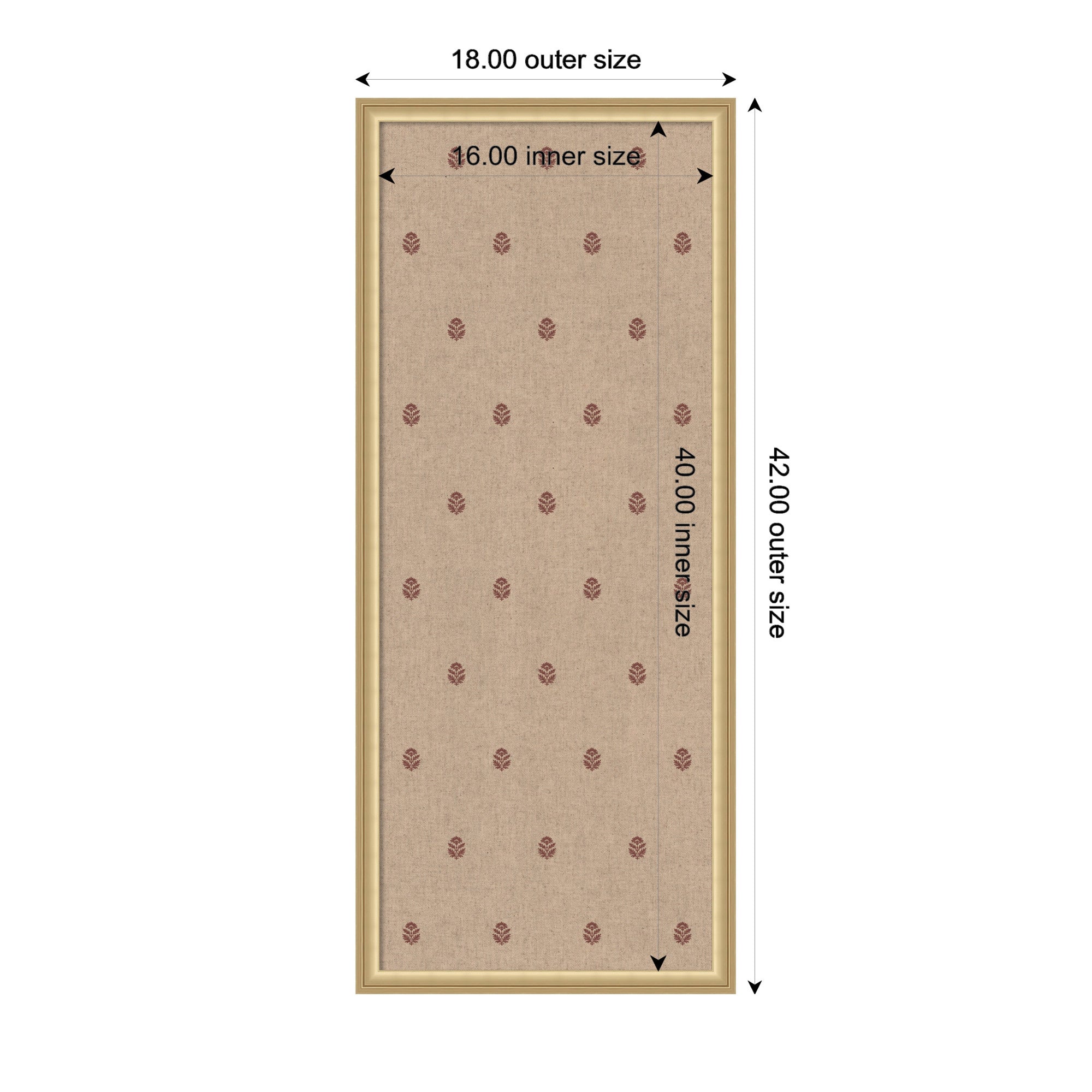 Pinboard Red Botanical Block Print