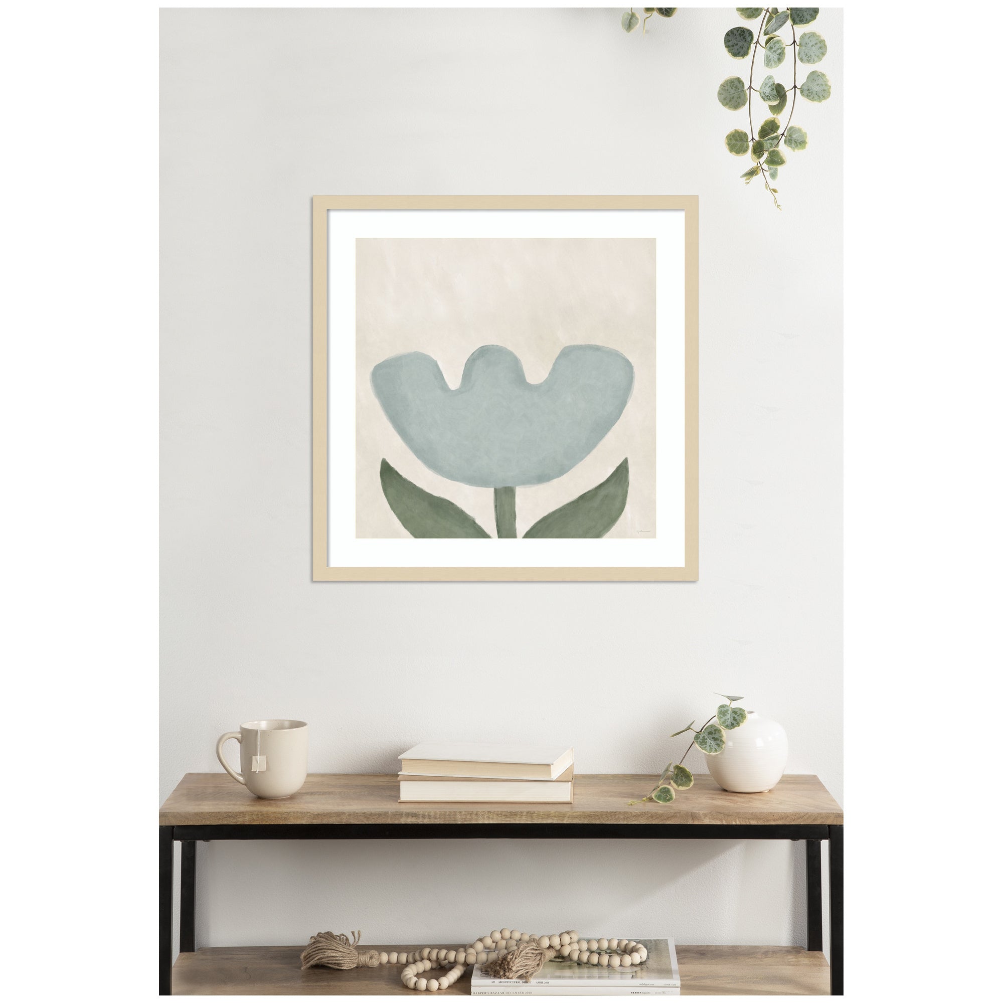 Blue Flower by Gabrielly Guedes Framed Wall Art Print