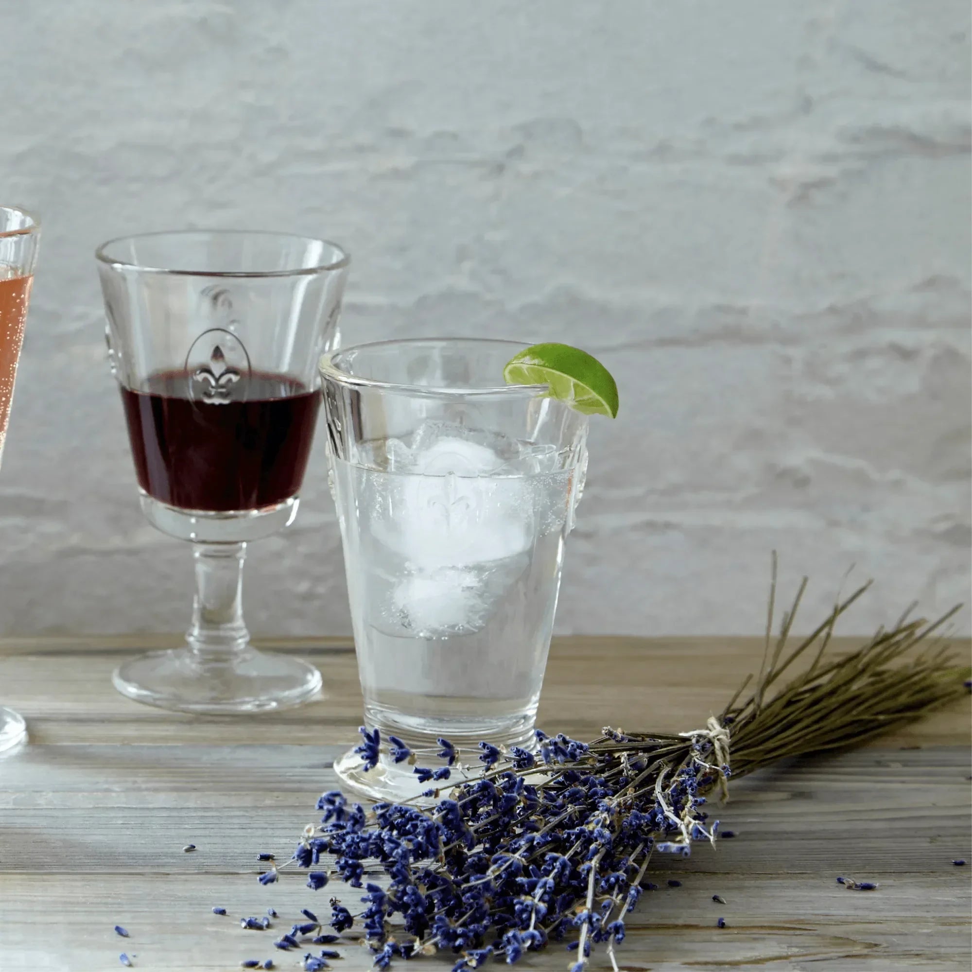 Fleur de Lys Ice Tea Glass (Set of 6) - The Mayfair Hall