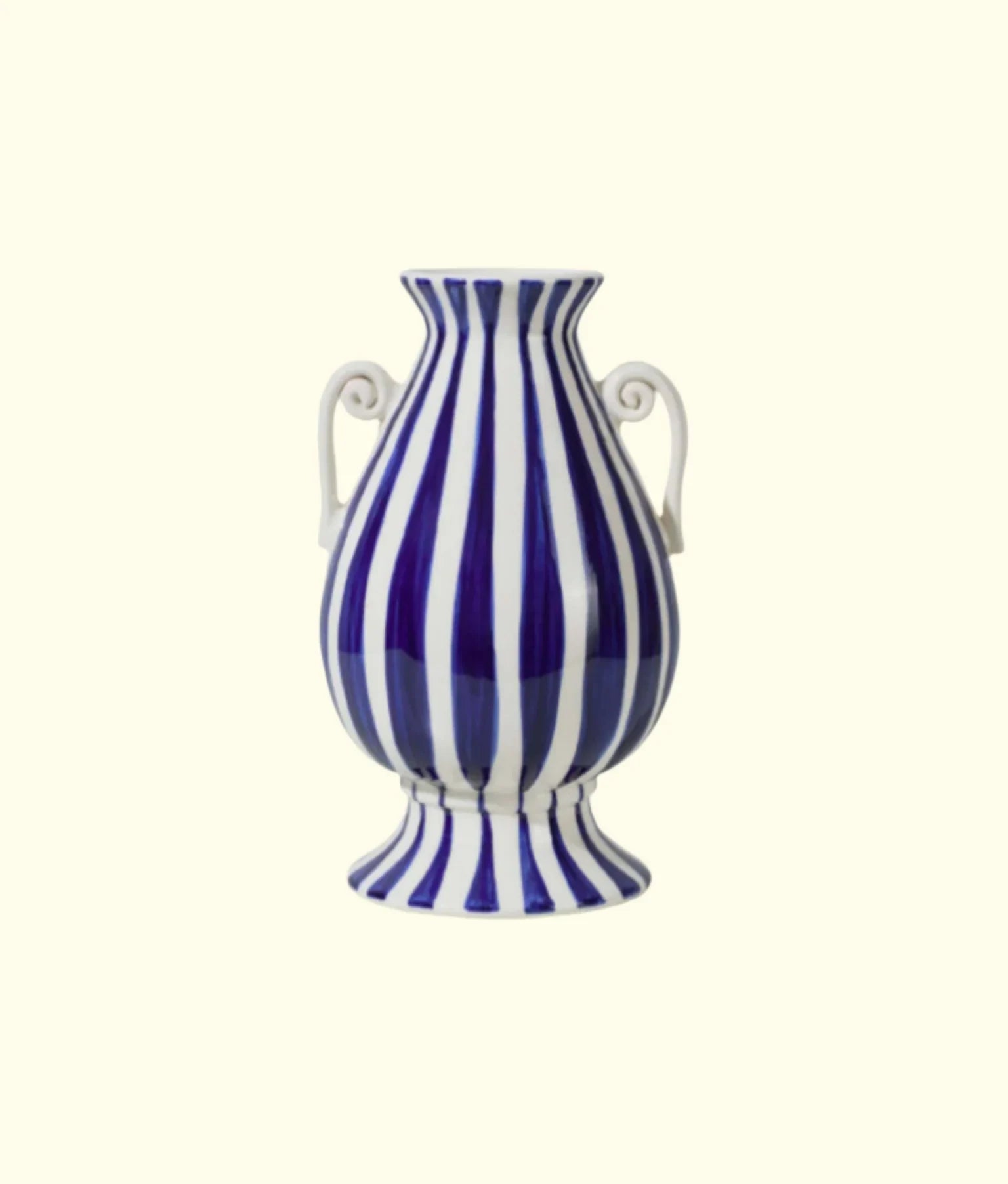 Colibri Striped Vase, Cobalt Blue
