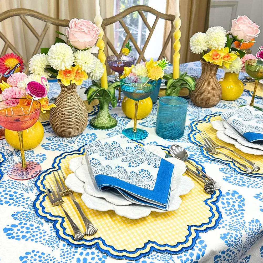 Cabana Blue Kelli - Tablecloth - The Mayfair Hall