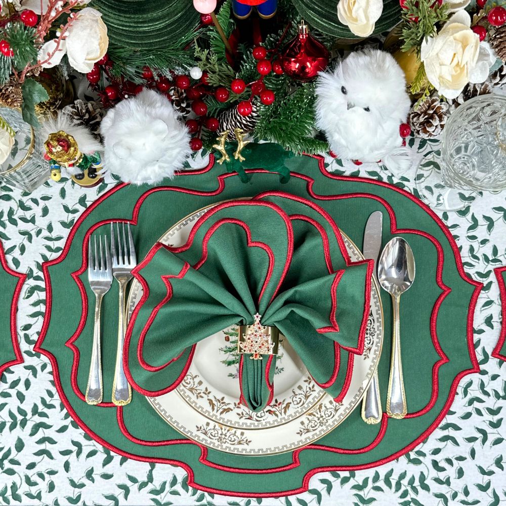 Green Christmas Belle Napkin (Set of 4)