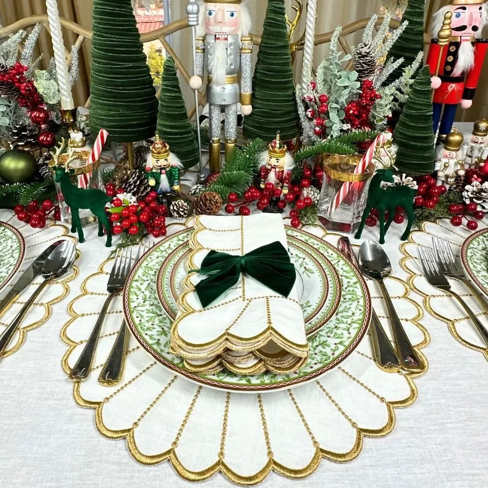 White Linen Ruffle - Tablecloth - The Mayfair Hall