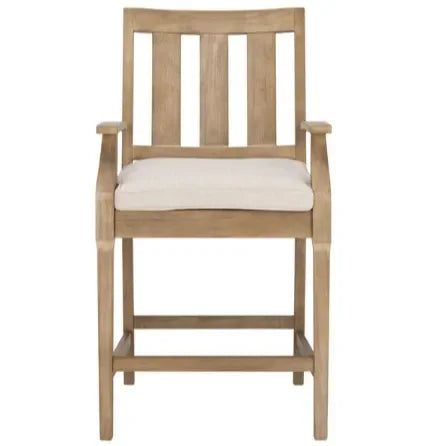 San Salvador Wood Counter Stool in Natural and White (Set of 2) - The Mayfair Hall